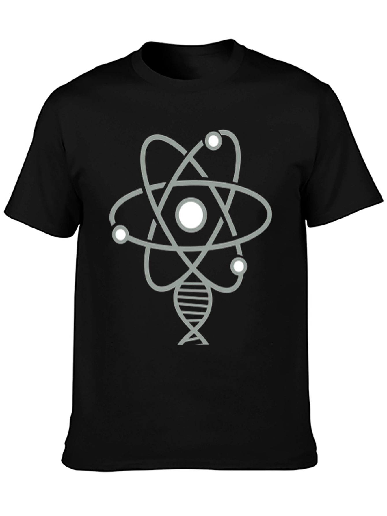 Black Science Atom & DNA Graphic T-Shirt - Black view 3