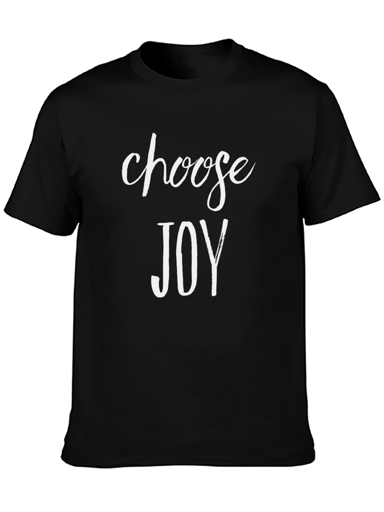 Black Choose Joy Black T-Shirt: Inspirational Graphic Tee view 3
