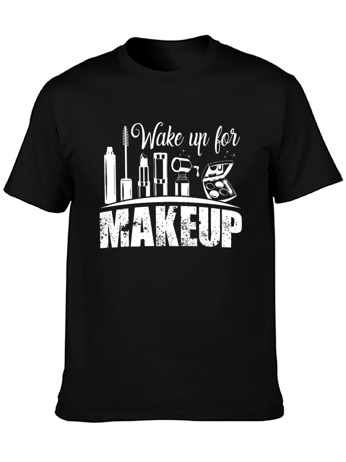 Wake Up for Makeup Graphic Tee - Black - 3