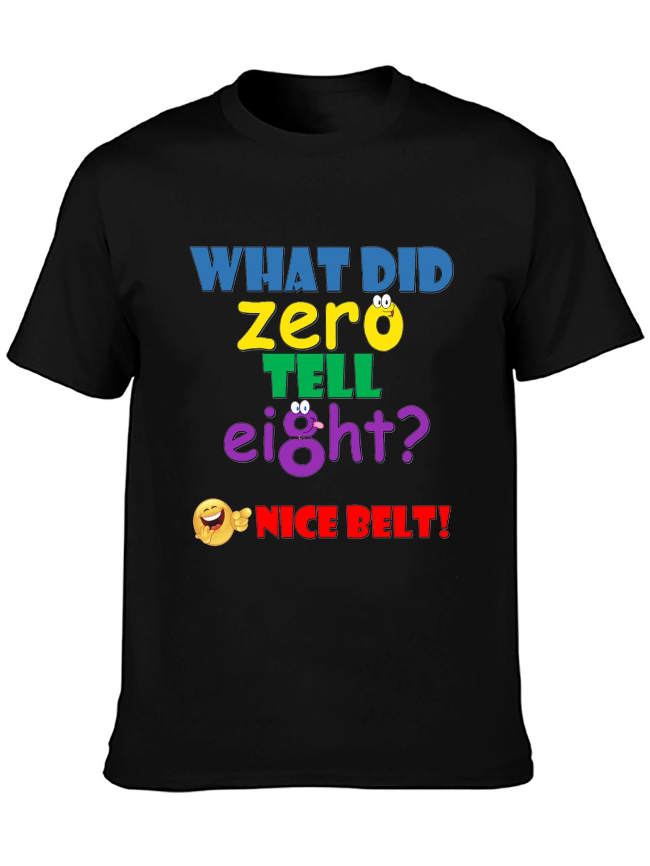 Black Funny Math Joke T-Shirt - "Nice Belt!" view 3