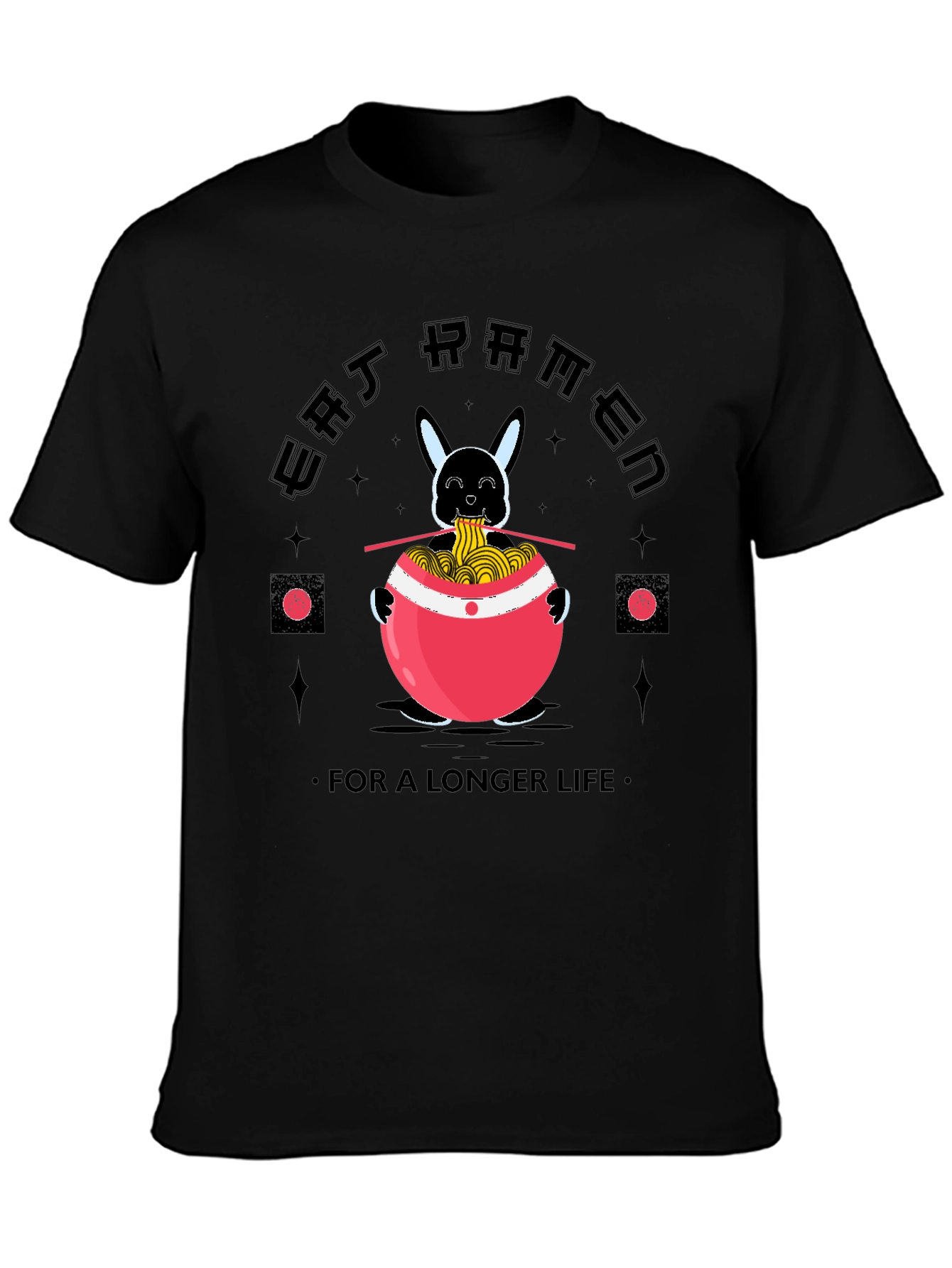 Eat Ramen for a Longer Life Funny T-Shirt - 3
