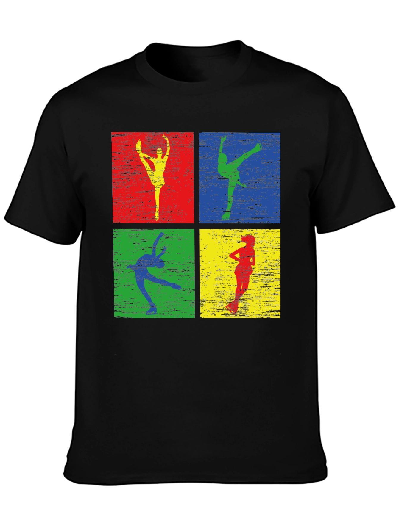 Black Retro Dancer Graphic Tee - Men's Black T-Shirt view 3