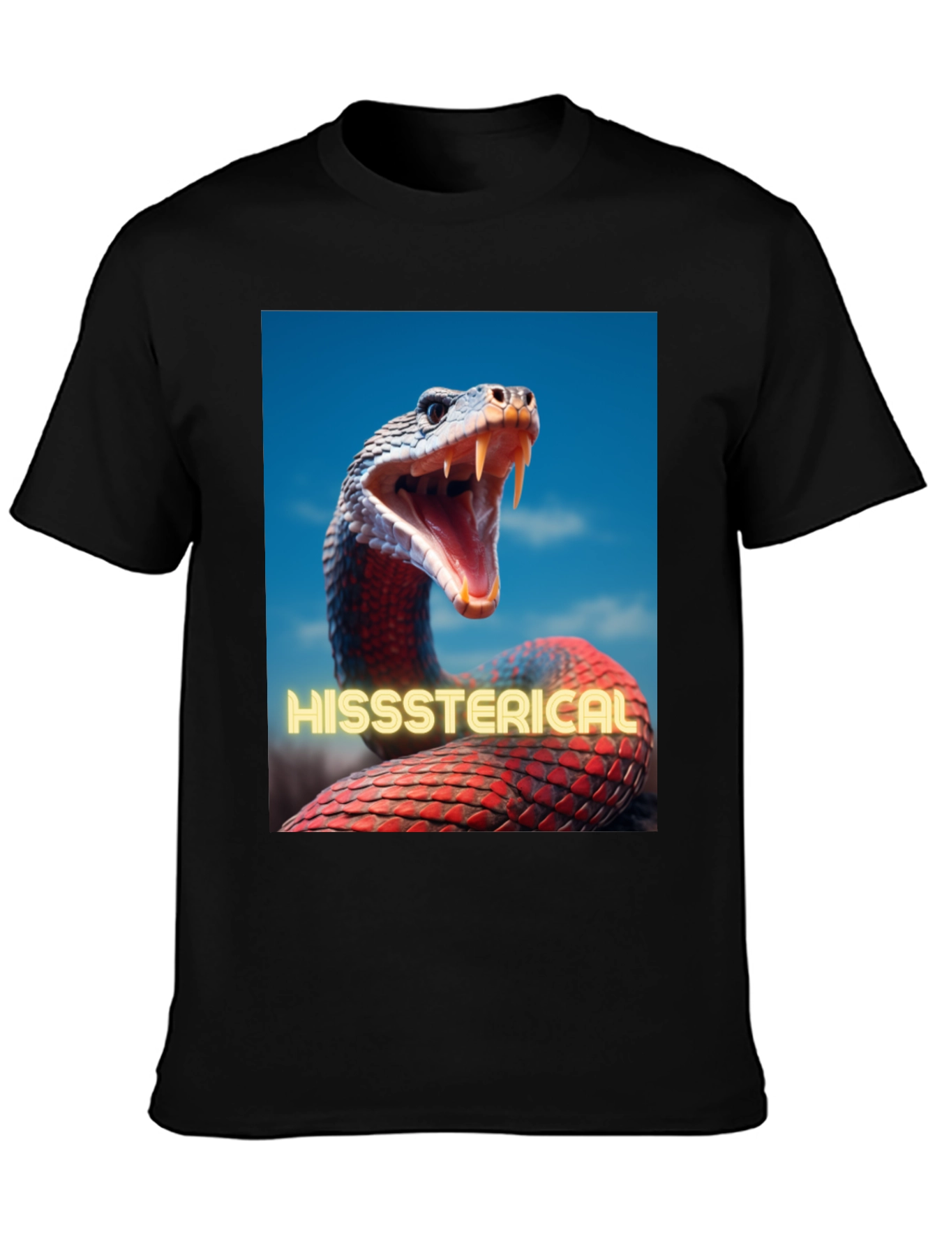 Black Hisssterical Snake T-Shirt view 3