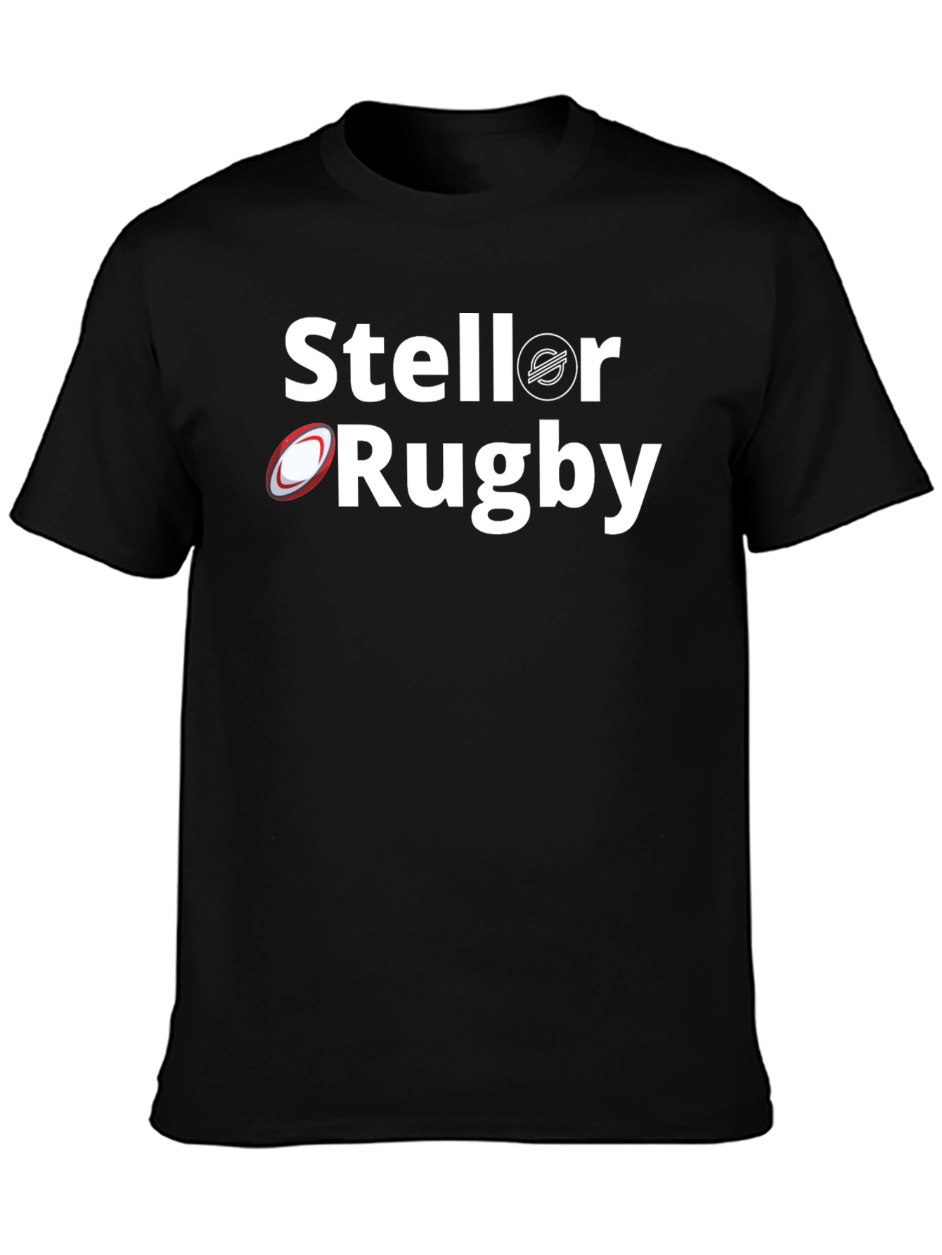 Black Stellar Rugby Graphic Tee - Soft Cotton Blend view 3