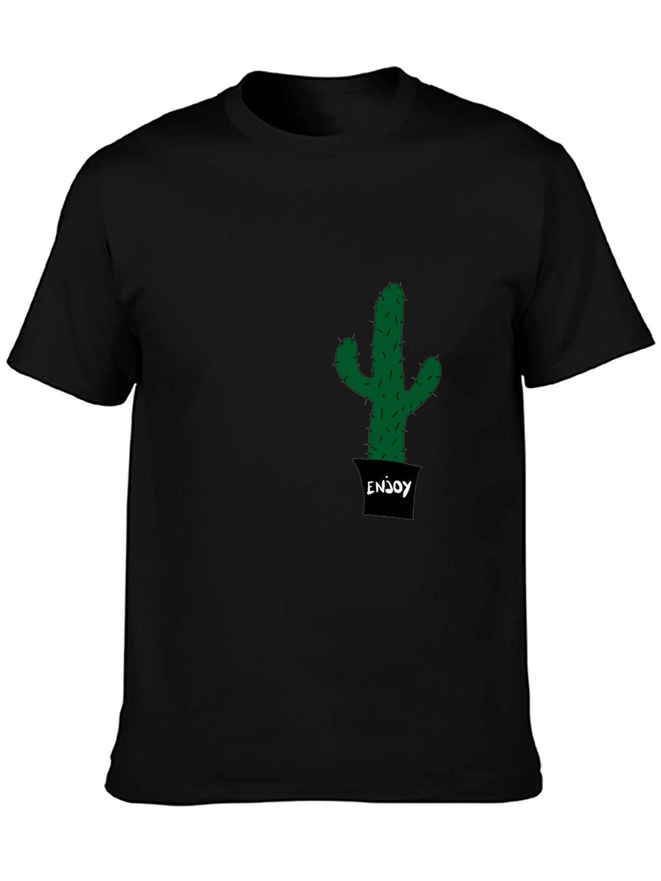 Black Cactus Enjoy T-Shirt - Trendy & Unique view 3
