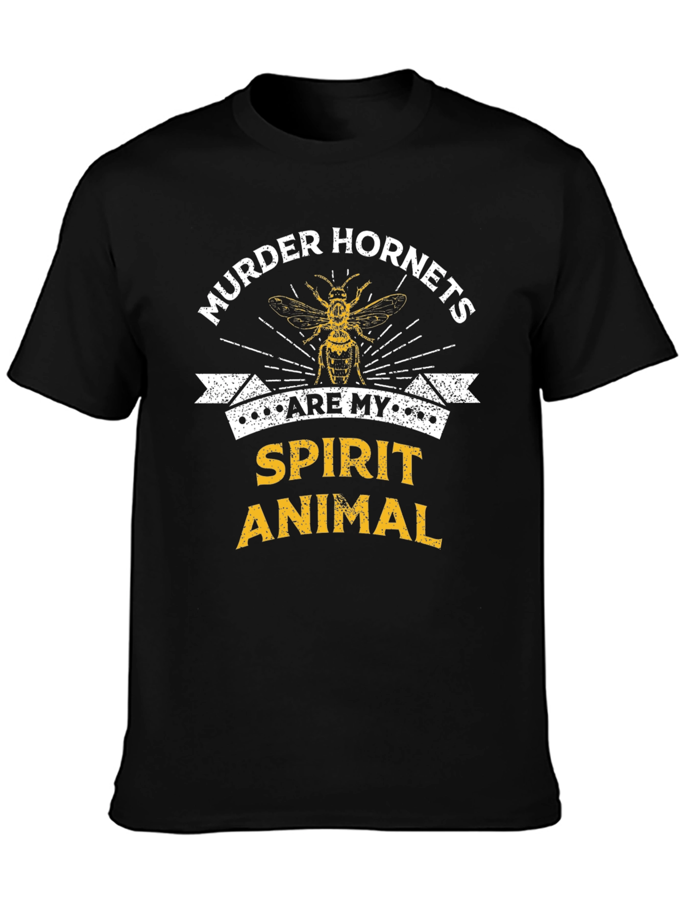 Black Murder Hornets Spirit Animal Graphic Tee view 3