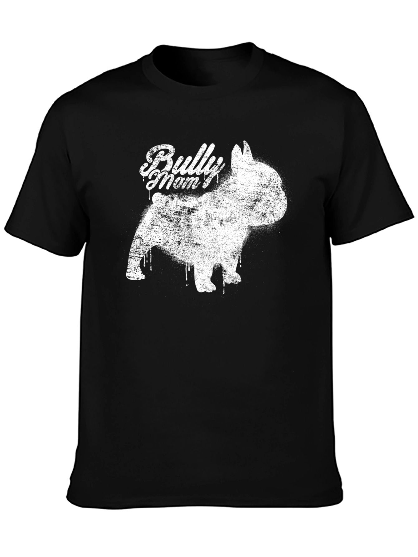 Black Bully Mom Dog Graphic Tee - Black view 3