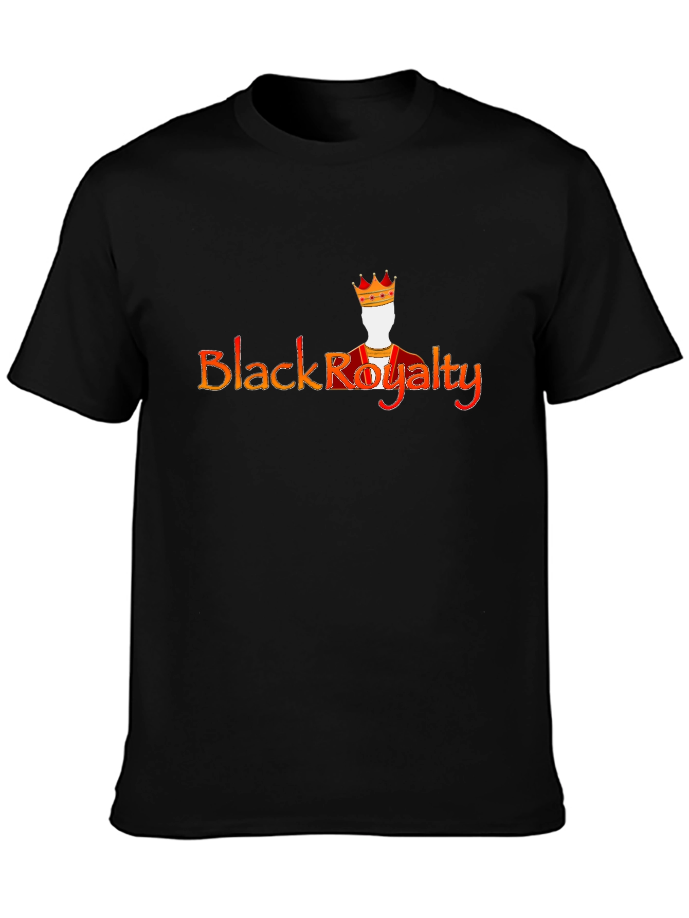 Black Black Royalty Graphic Tee - Statement Shirt view 3