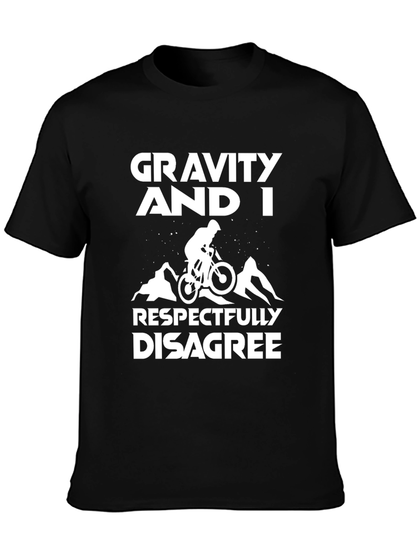 Black Gravity and I Respectfully Disagree T-Shirt view 3
