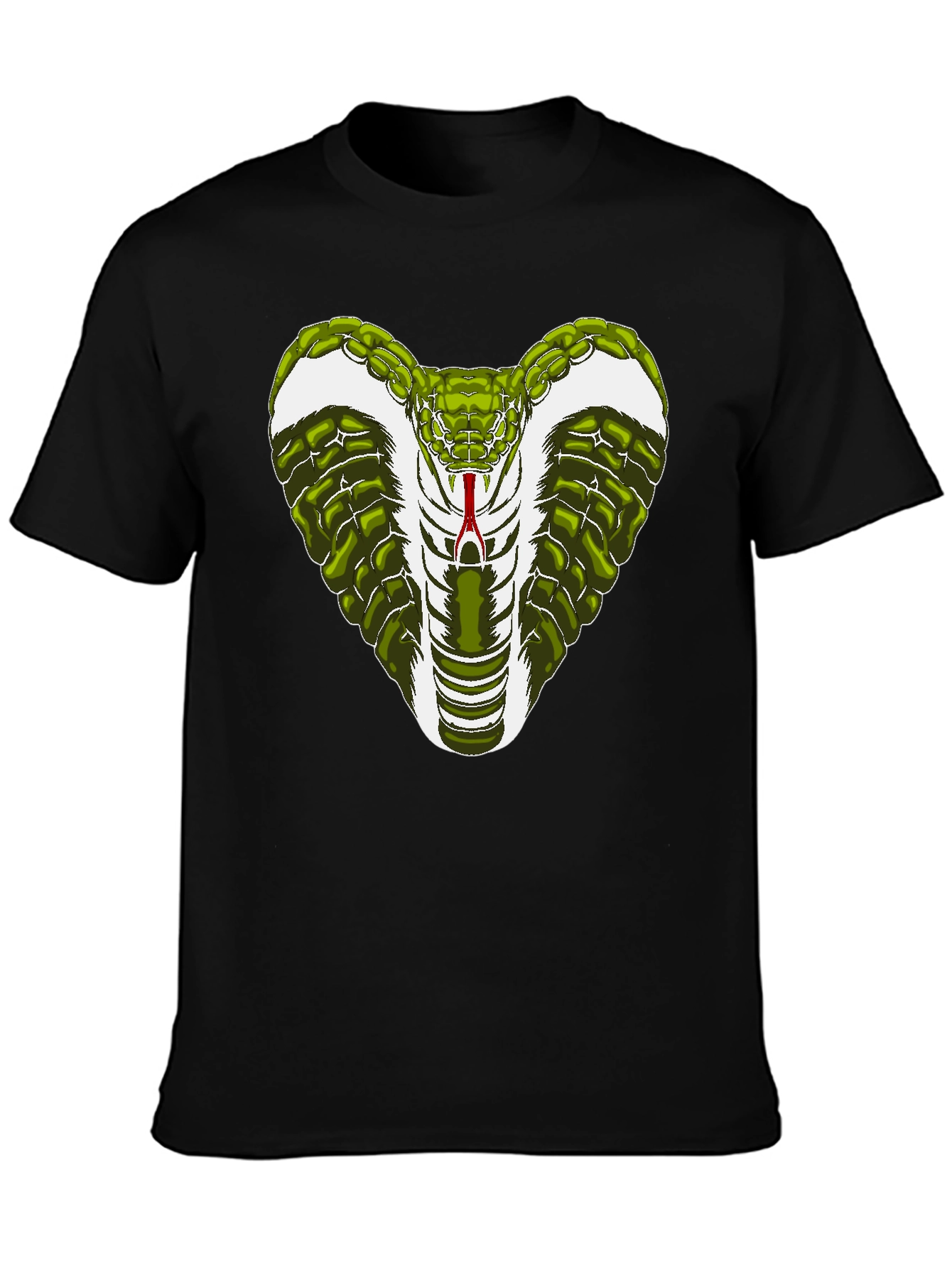 Black Cobra Snake Graphic T-Shirt - Men's Black Tee view 3