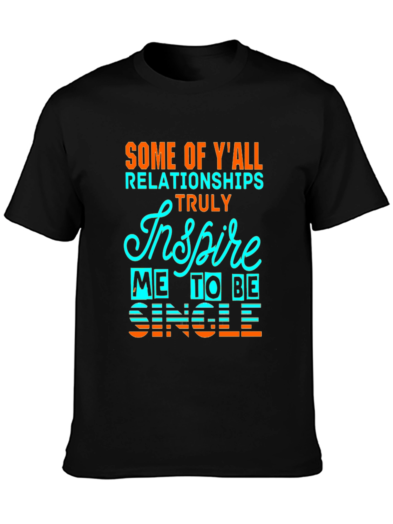 Black Inspire Me To Be Single Graphic Tee view 3