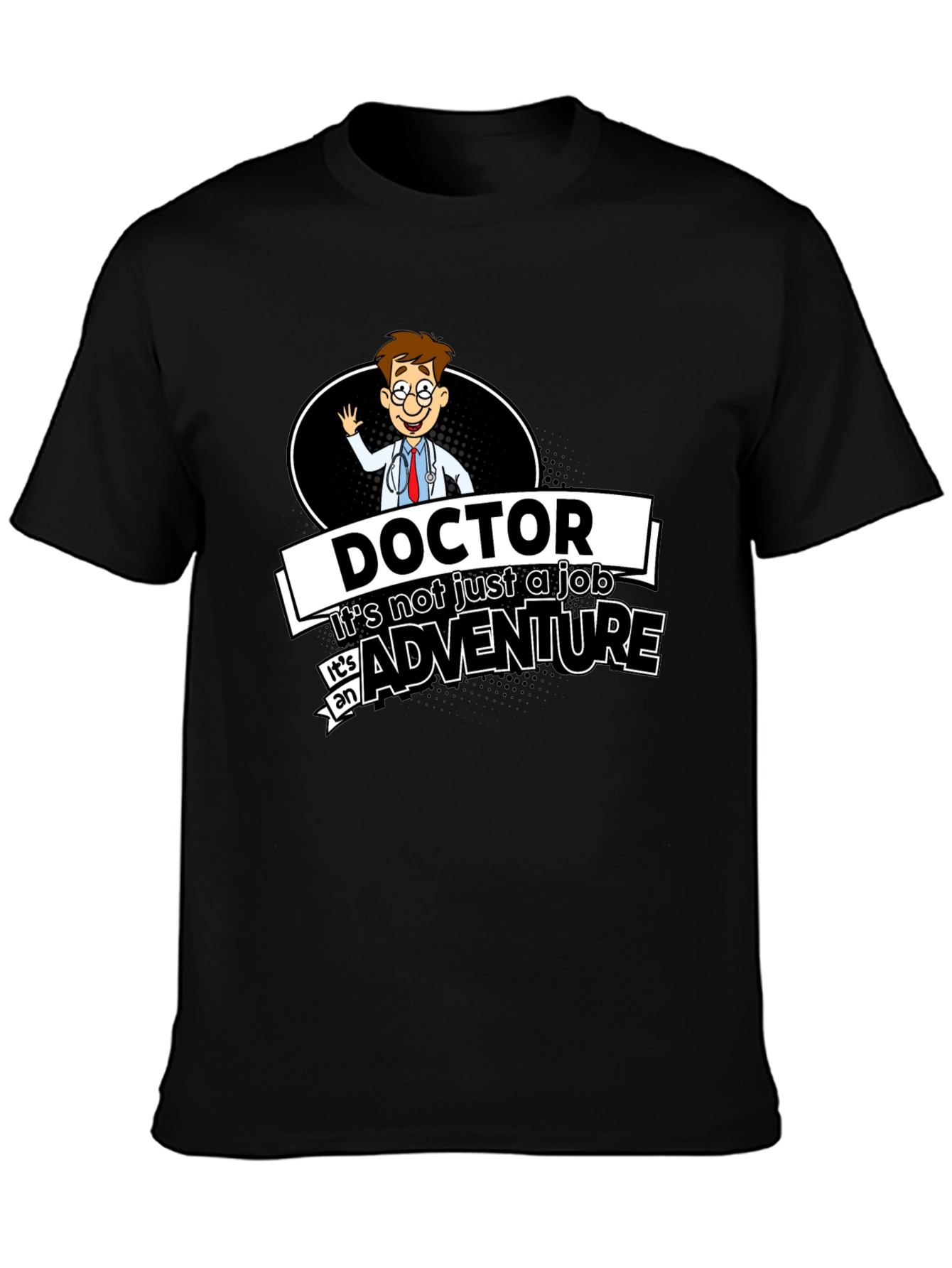 Black Doctor Adventure Black T-Shirt view 3