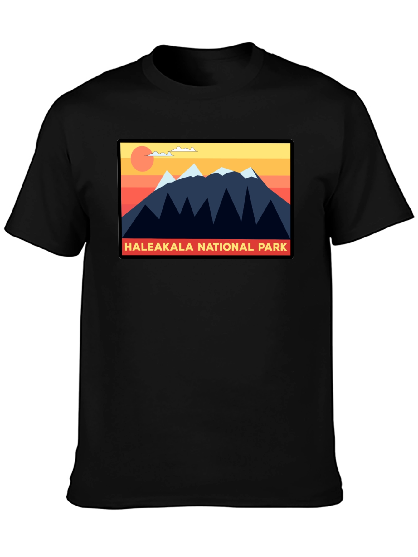 Black Haleakala National Park Graphic T-Shirt view 3