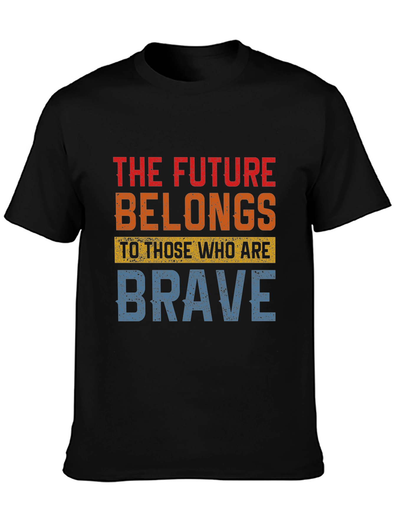 Black Future Belongs to the Brave Graphic Tee view 3