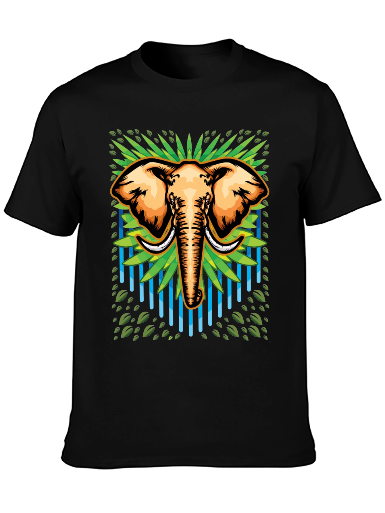 Black Elephant Graphic Tee - Cool Animal Design view 3