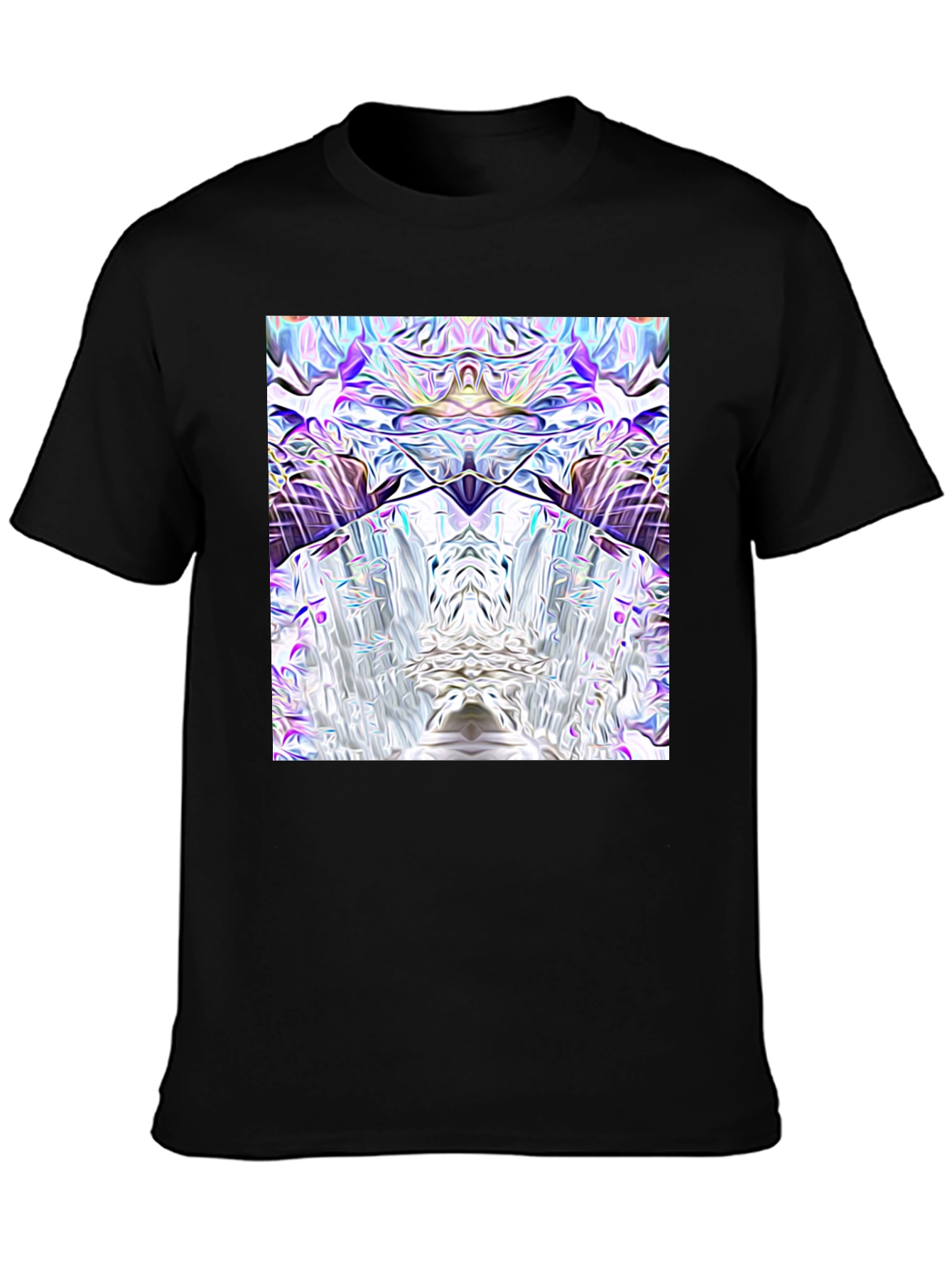 Black Abstract Art Black T-Shirt view 3