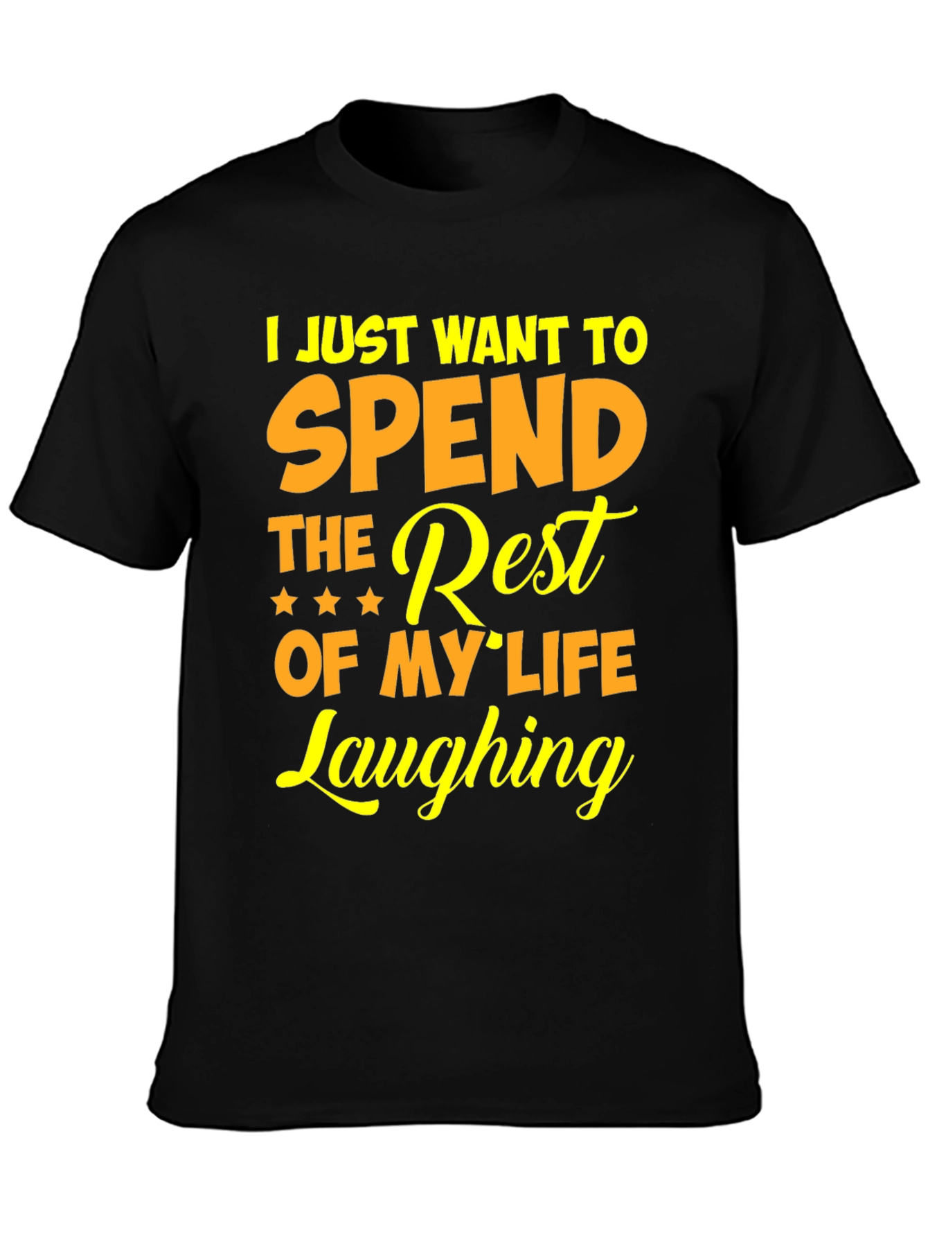 Black Laughing Rest of My Life Graphic Tee view 3