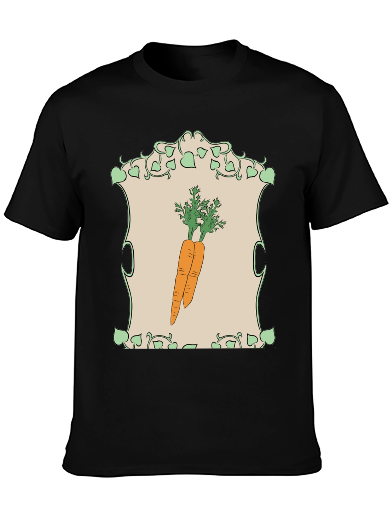 Black Carrot Graphic T-Shirt - Vegetable Lover Apparel view 3
