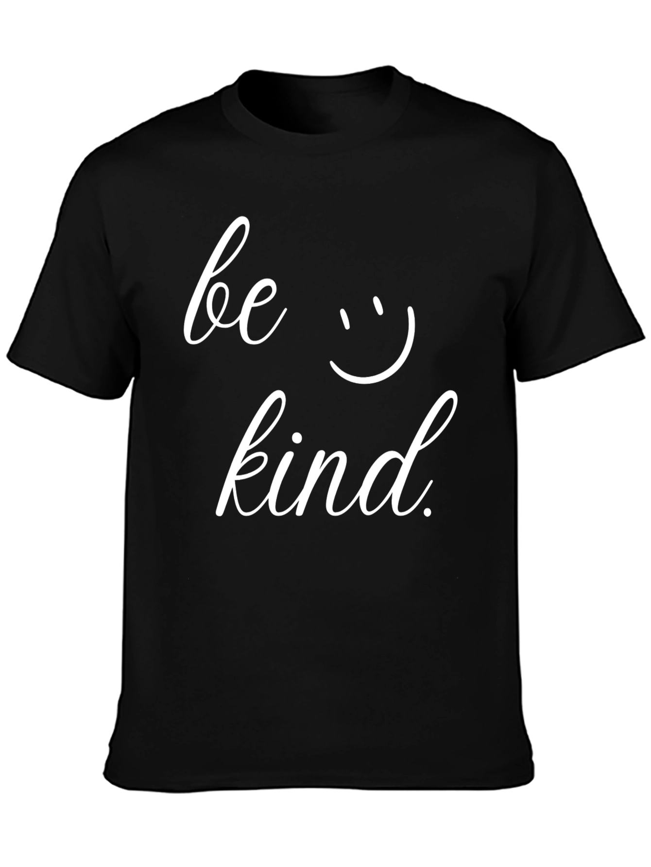 Black Be Kind Graphic Tee - Black Cotton T-Shirt view 3
