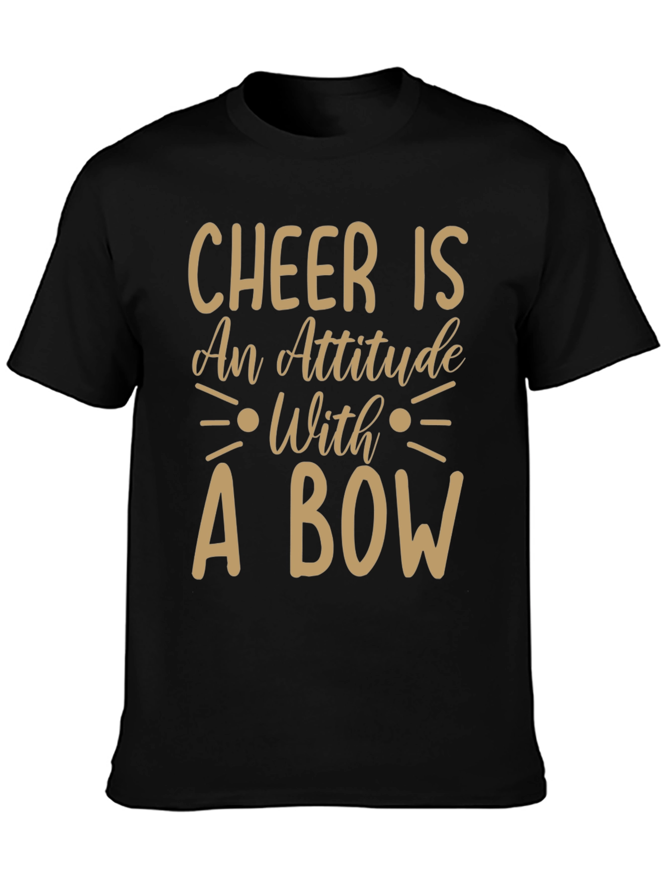 Black Cheer is an Attitude T-Shirt view 3