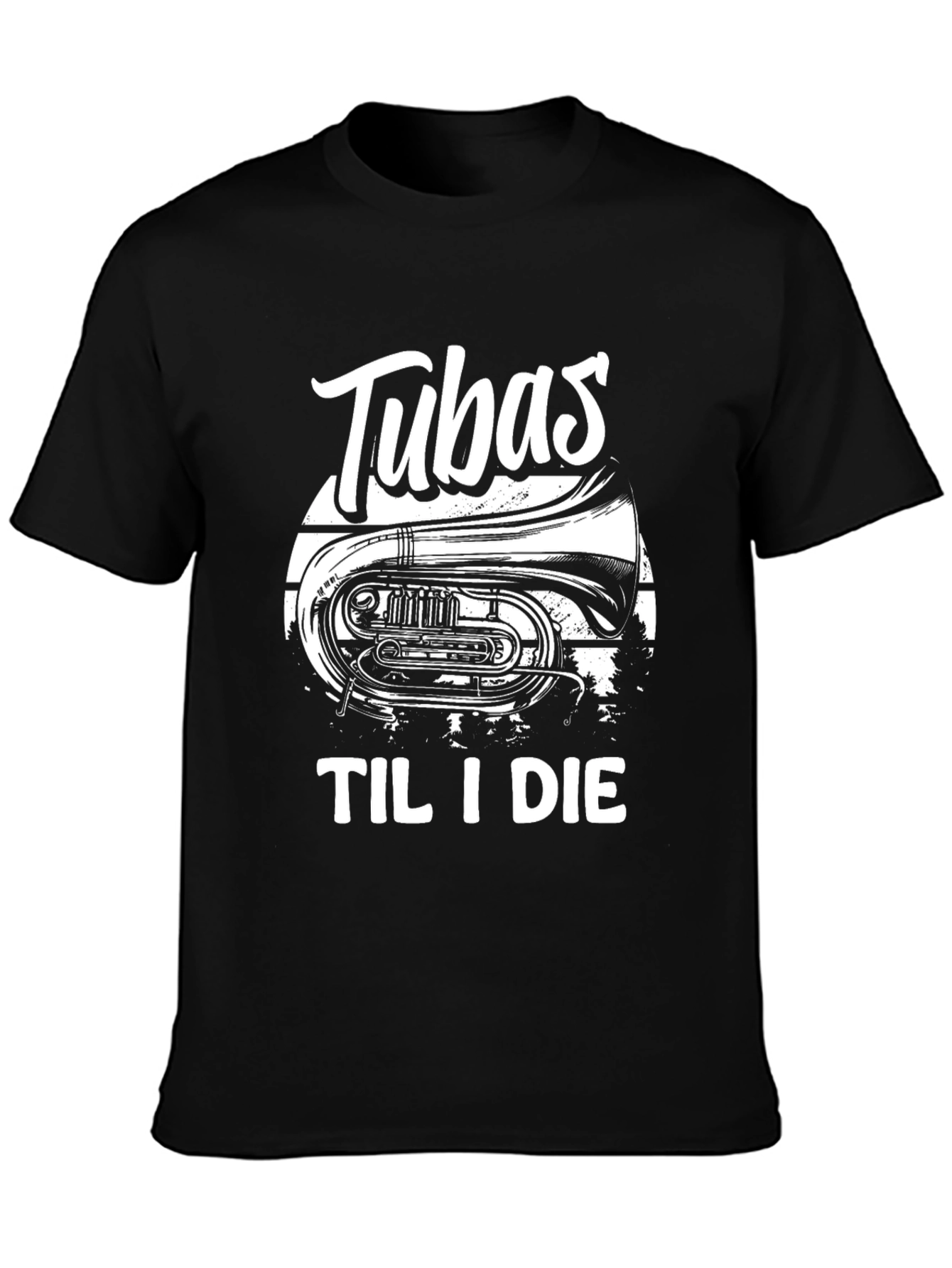 Black Tubas Til I Die Black T-Shirt view 3