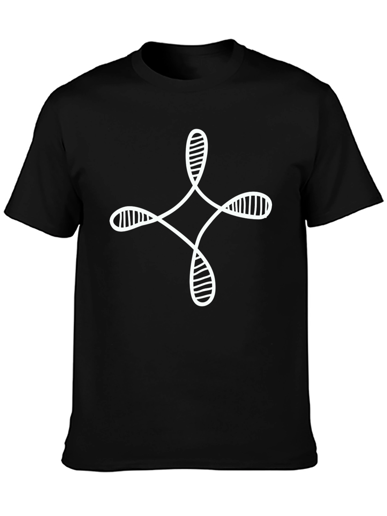 Black Modern Symbol T-Shirt view 3
