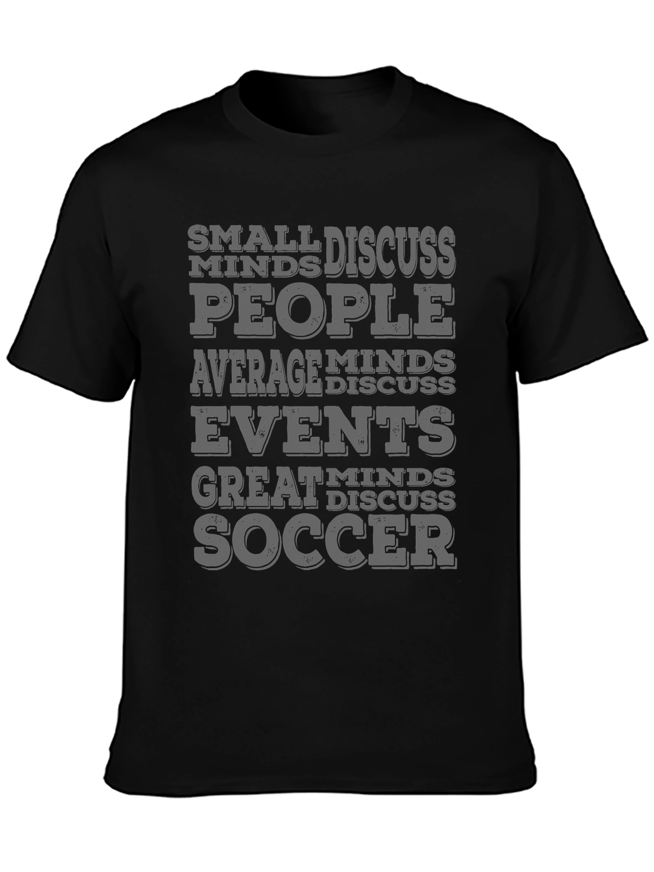 Black Soccer Minds T-Shirt | Discuss Soccer Tee view 3