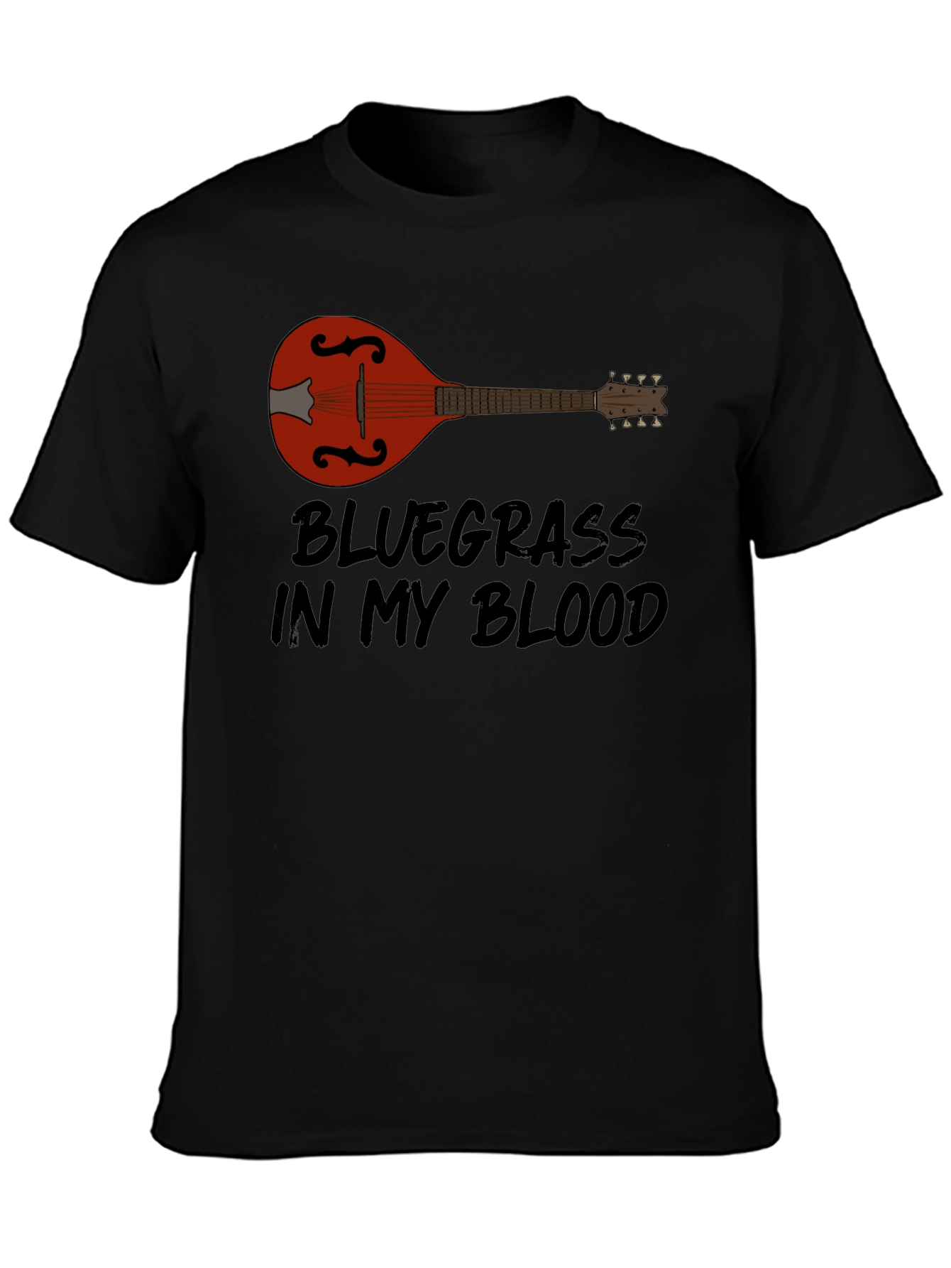 Black Bluegrass in My Blood T-Shirt - Music Lover Tee view 3