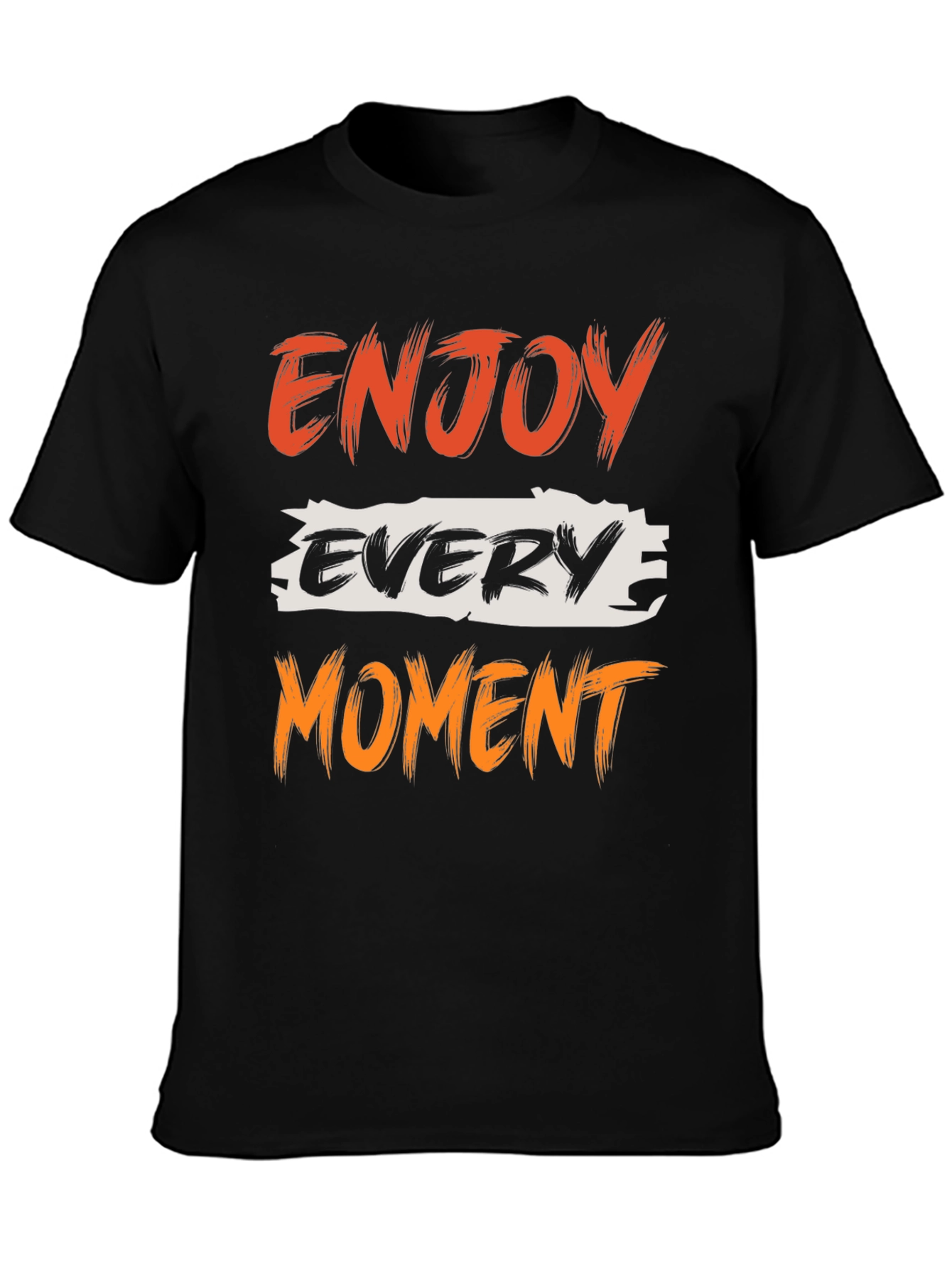 Black Enjoy Every Moment Graphic Tee - Black view 3