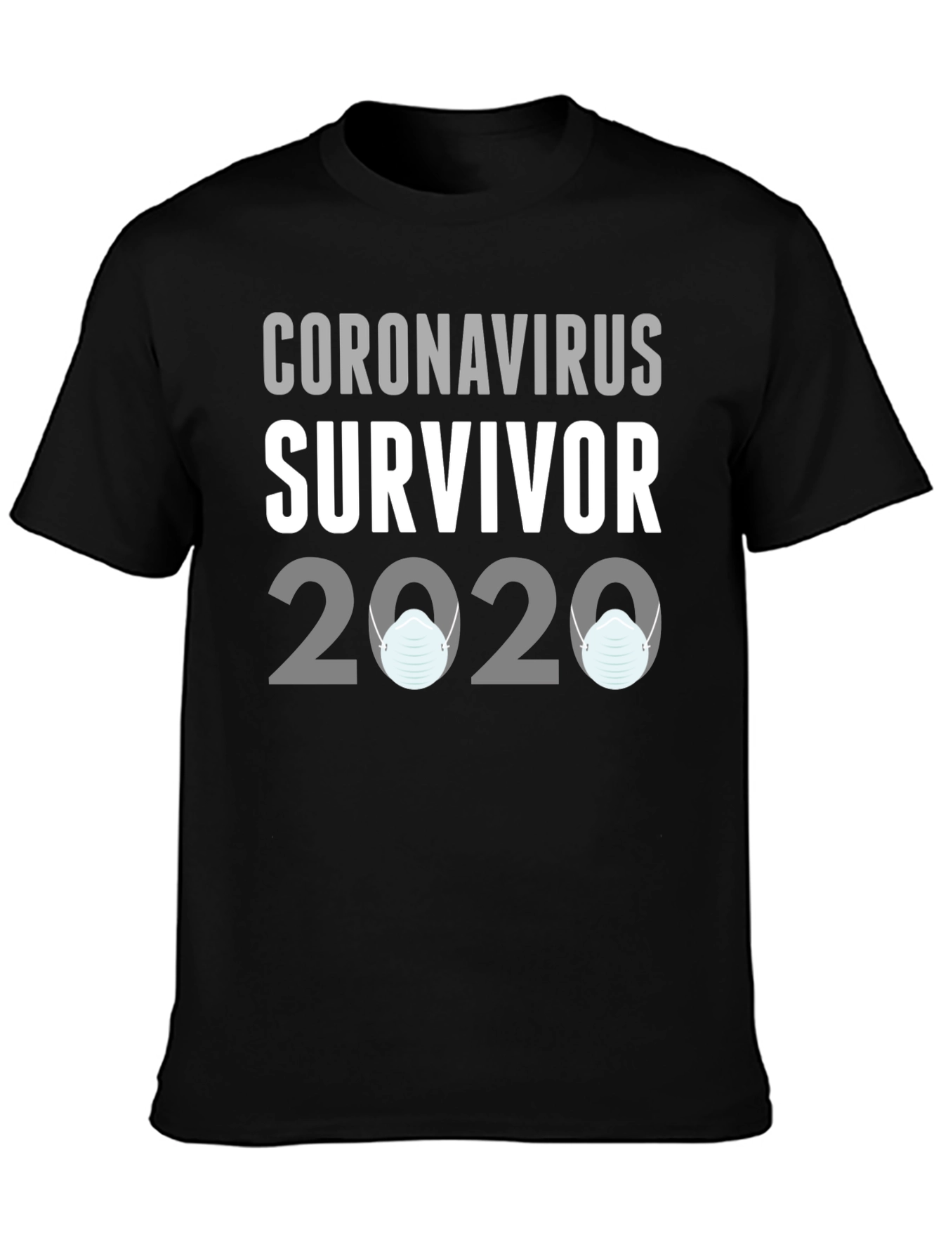 Black Coronavirus Survivor 2020 T-Shirt view 3