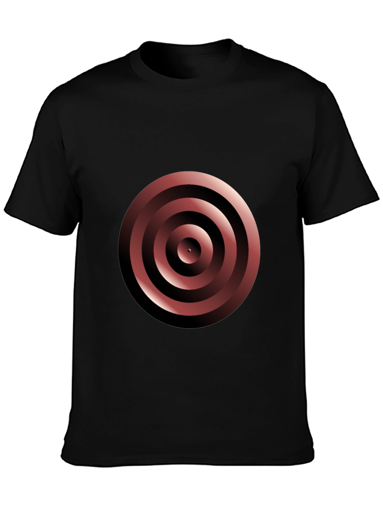 Black Target Graphic Tee - Modern Geometric Design view 3