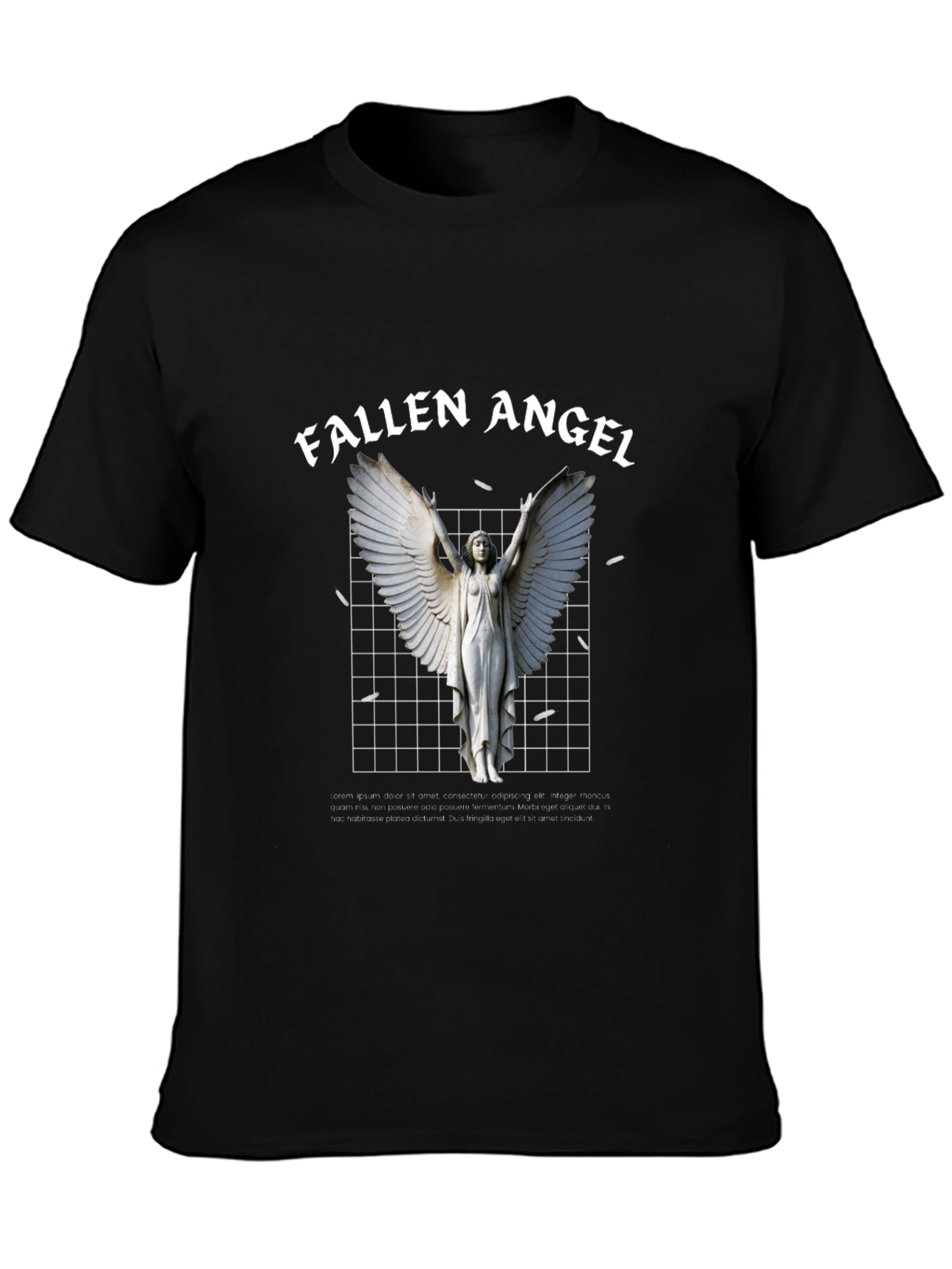 Black Fallen Angel Graphic T-Shirt view 3