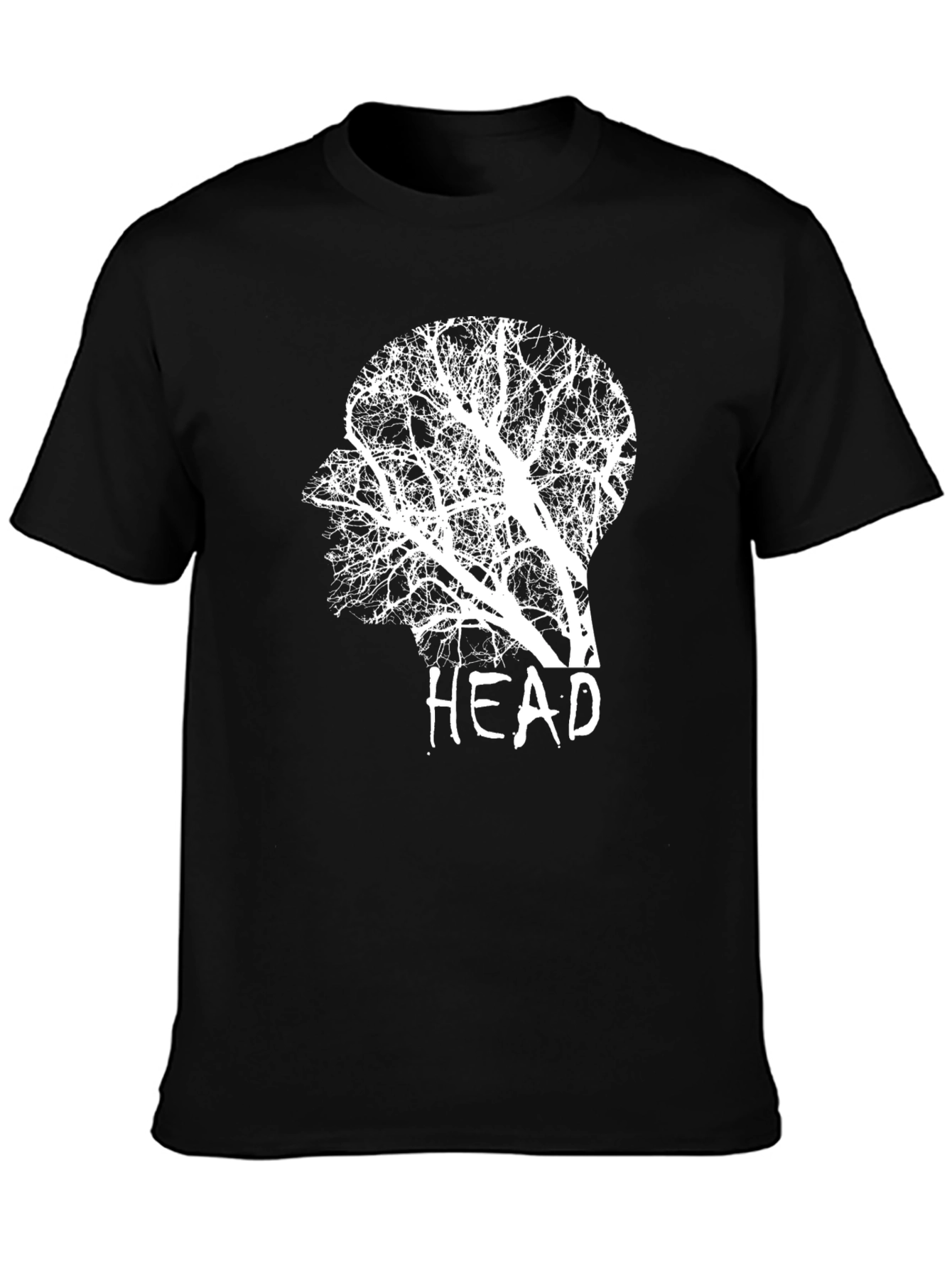 Black Tree Head Graphic Tee - Artistic Menswear view 3