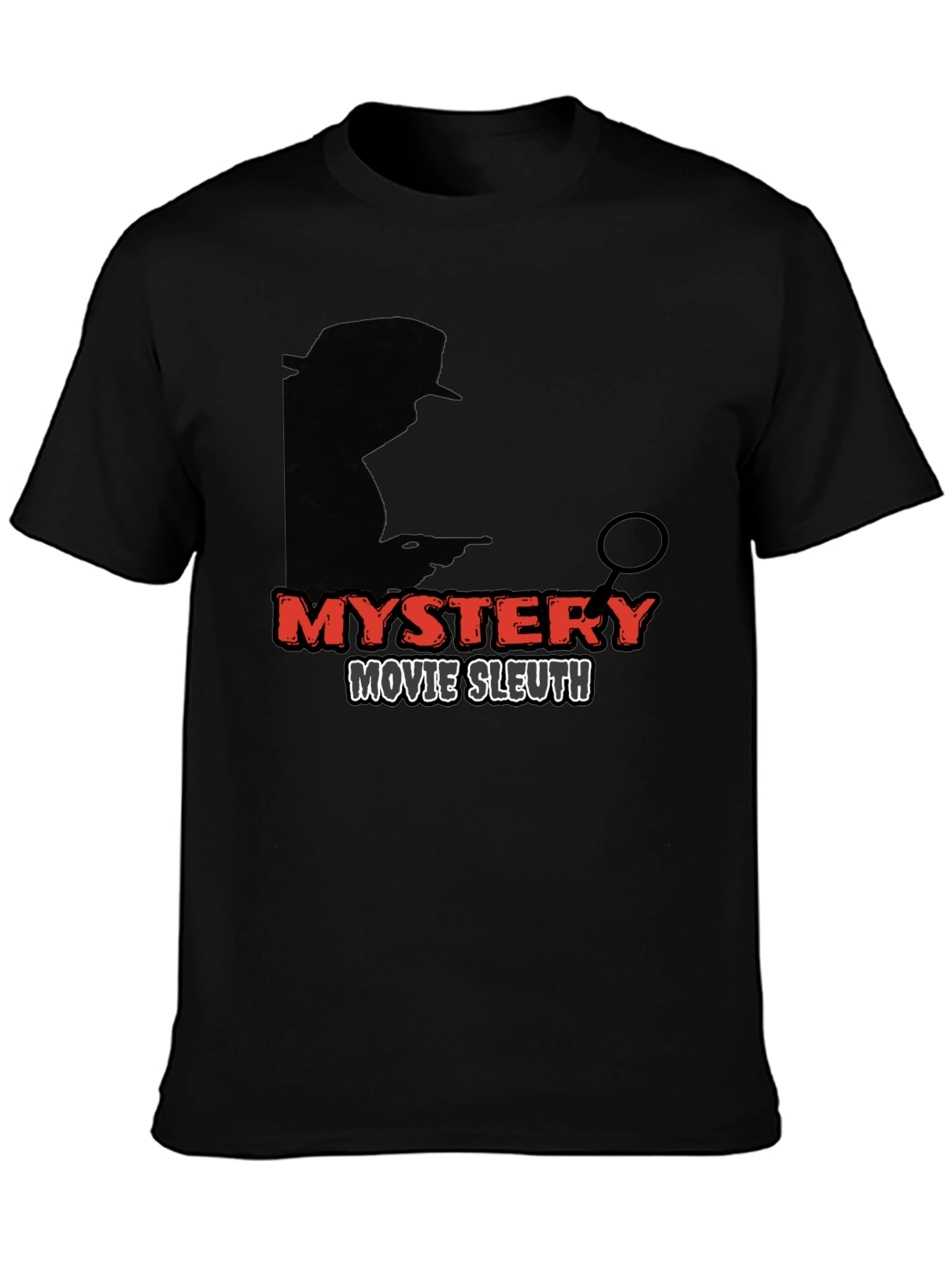Black Mystery Movie Sleuth Graphic Tee view 3
