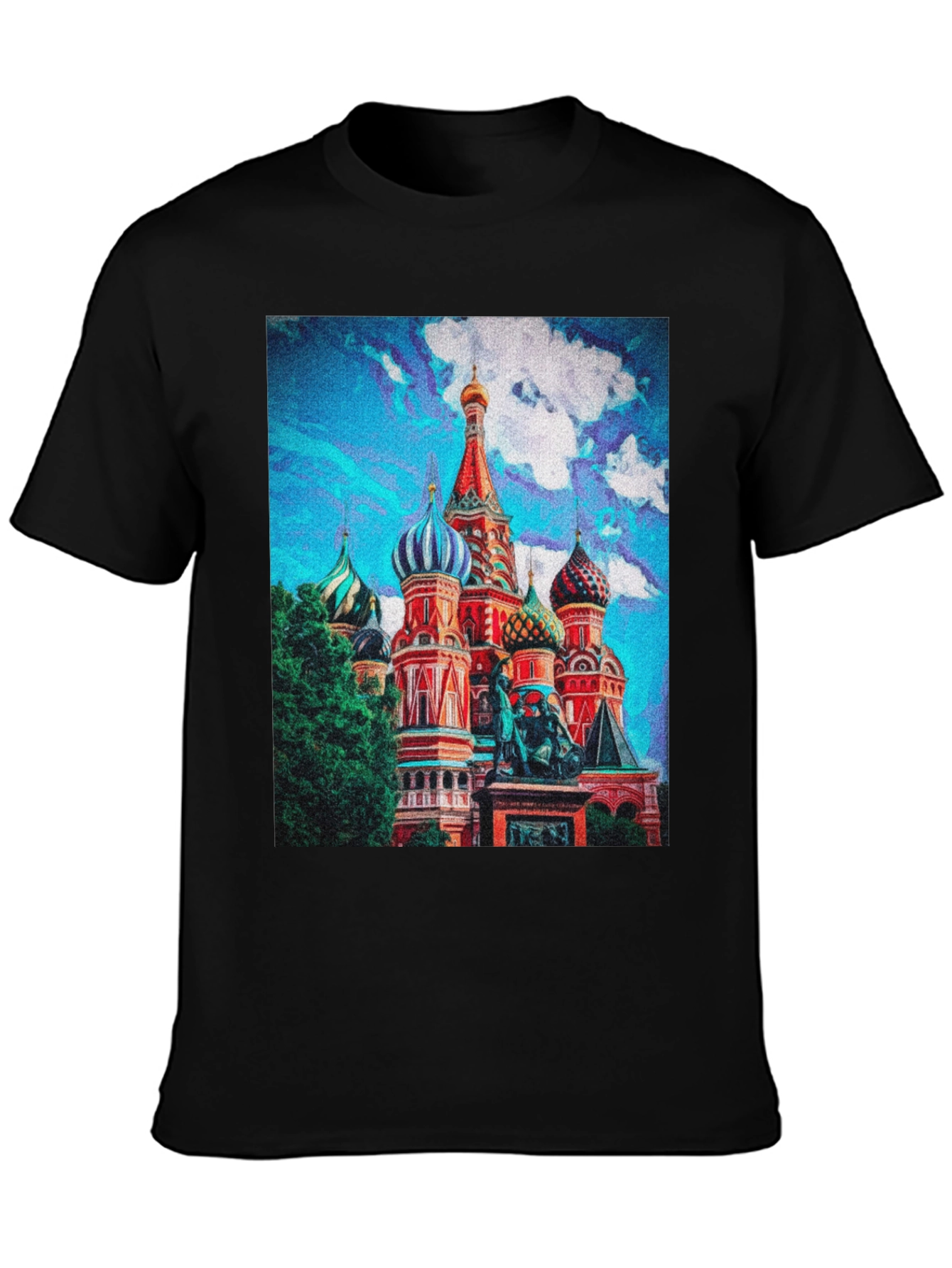 Black St. Basil's Cathedral Graphic T-Shirt view 3