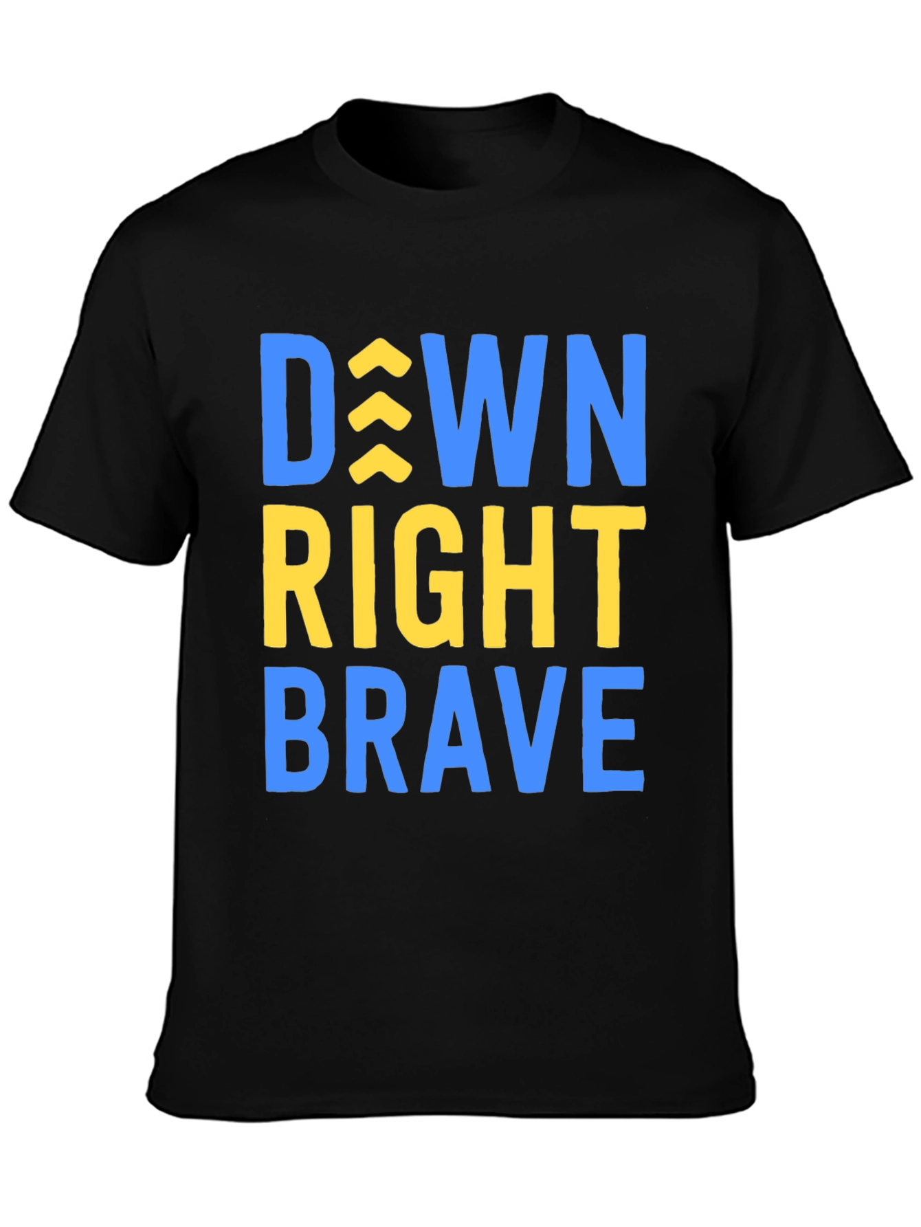 Black Down Right Brave T-Shirt - Inspirational Tee view 3