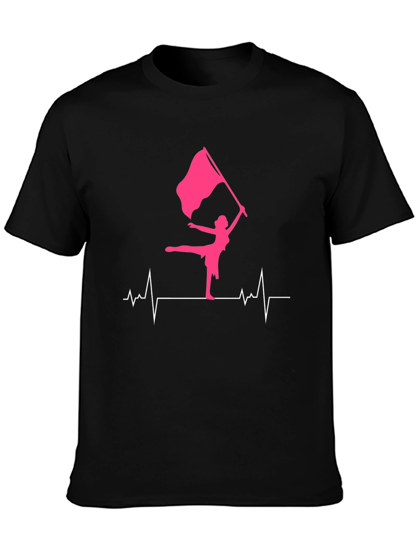 Black Color Guard Heartbeat T-Shirt view 3