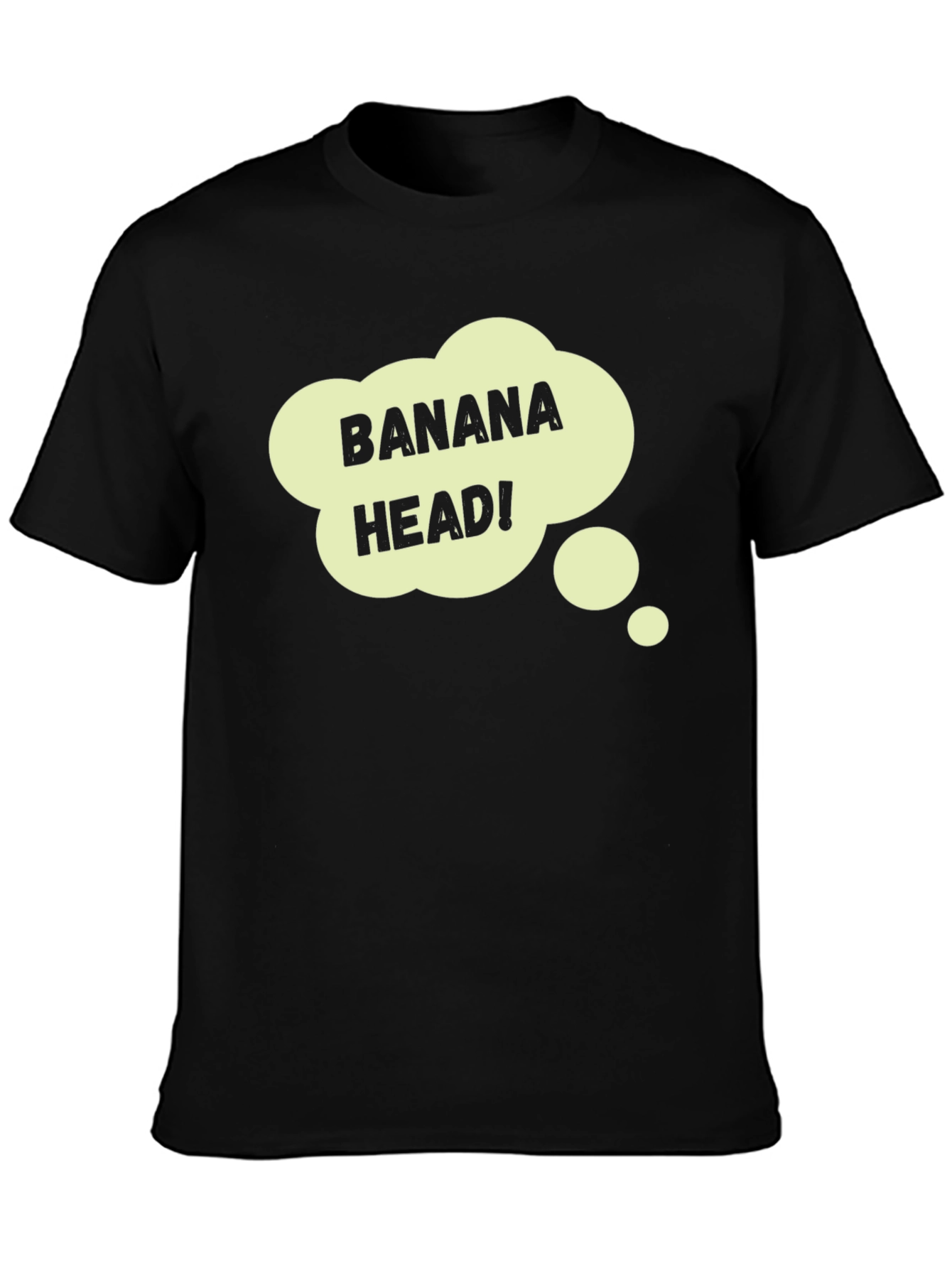 Black Banana Head Graphic T-Shirt - Funny Novelty Tee view 3