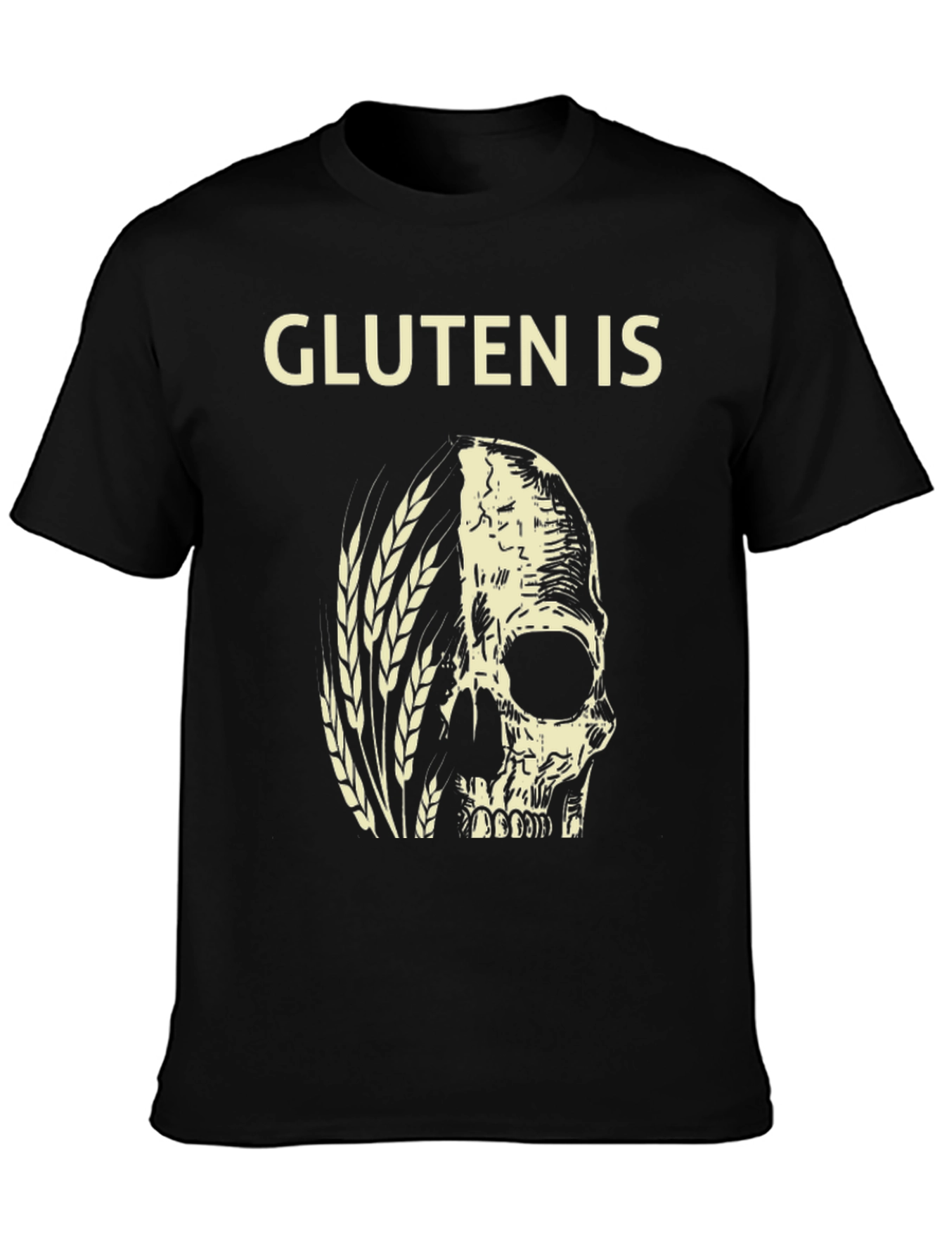 Black Gluten Is Death T-Shirt view 3
