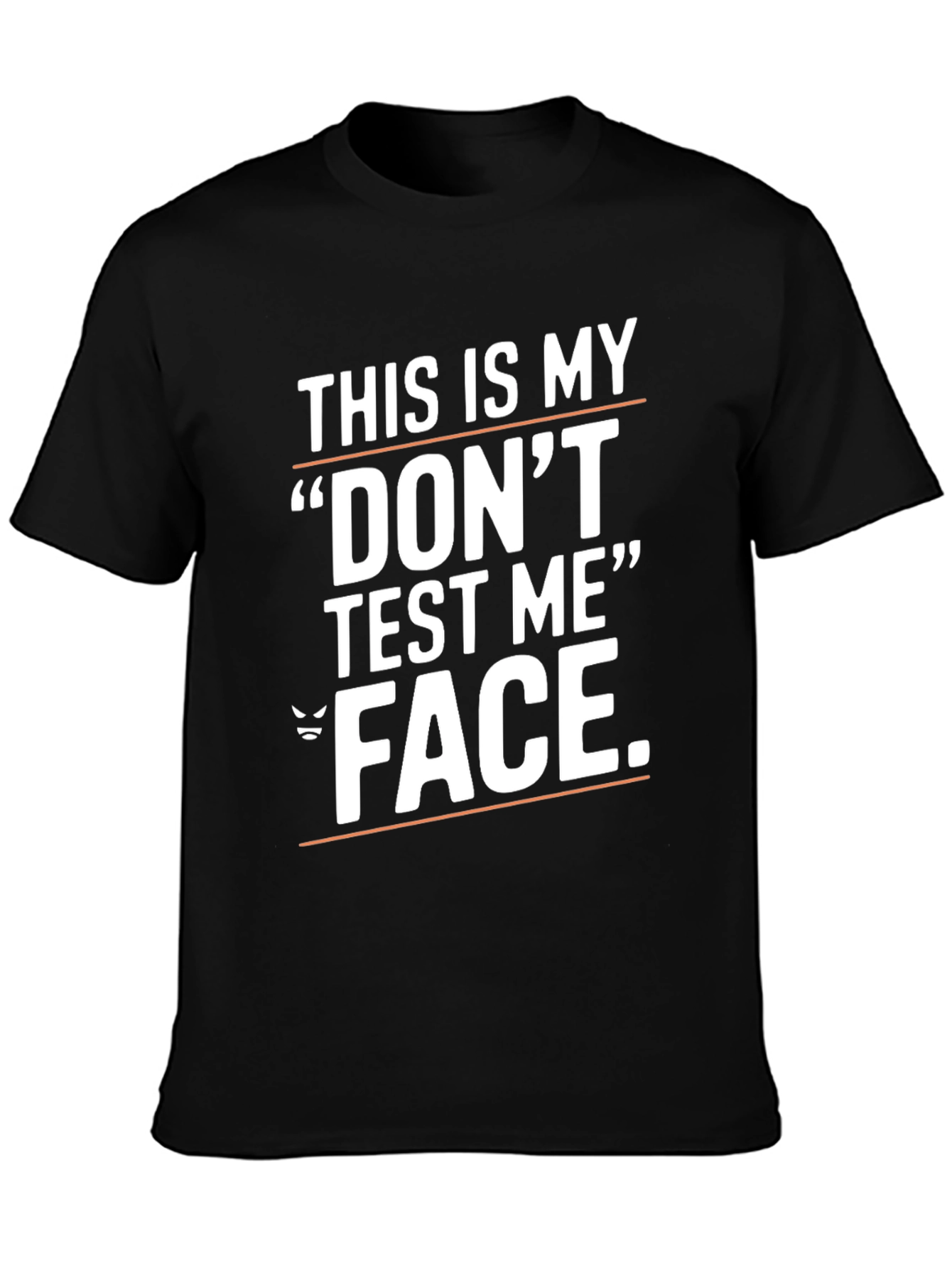 Black Don't Test Me Graphic Tee - Black Cotton T-Shirt view 3