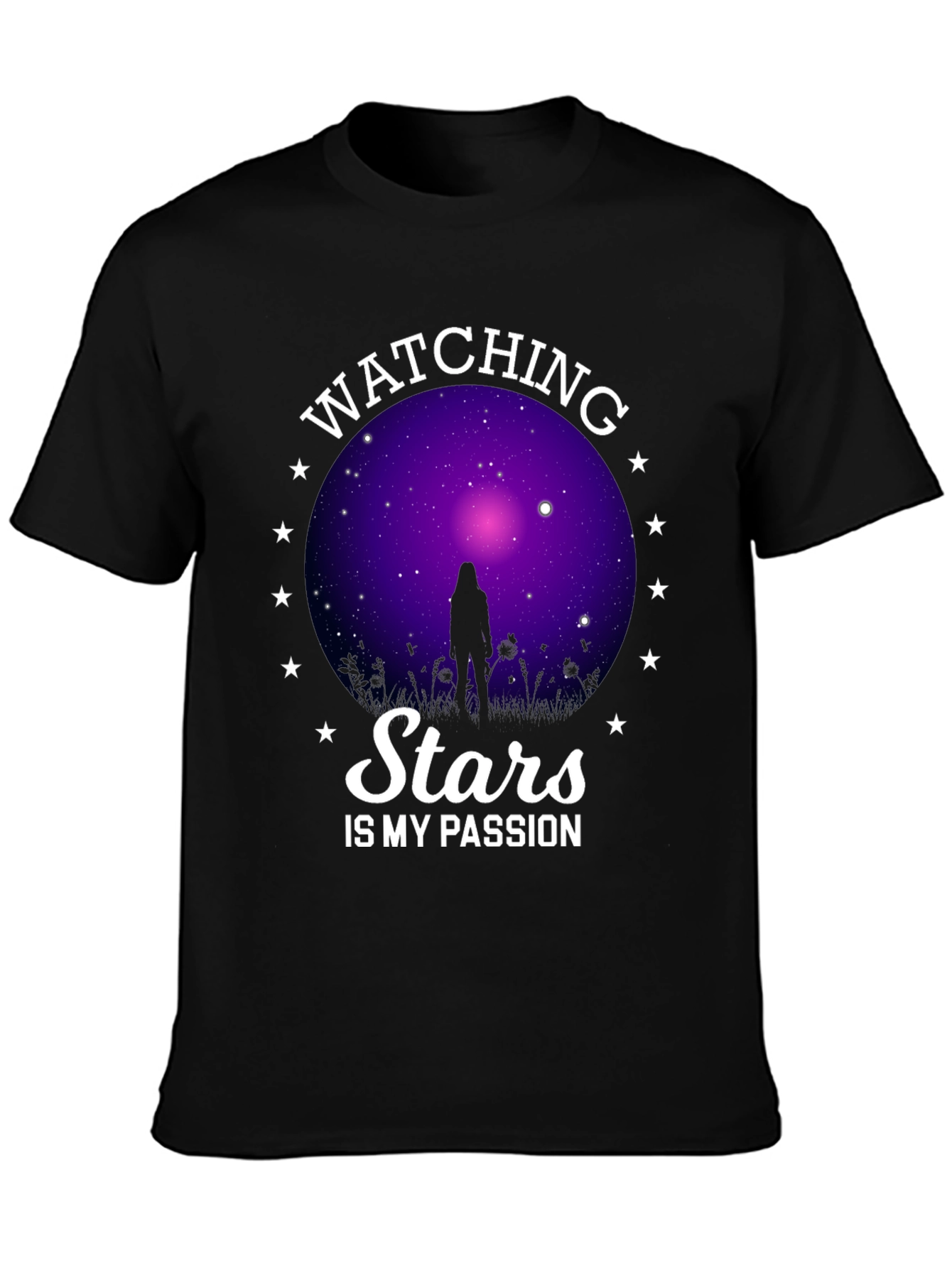 Black Stars Is My Passion T-Shirt view 3