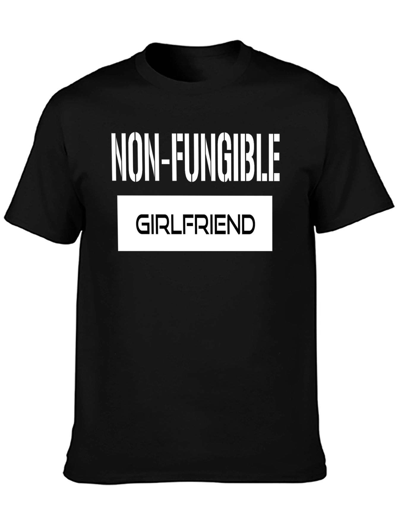 Black Non-Fungible Girlfriend Funny Graphic Tee view 3