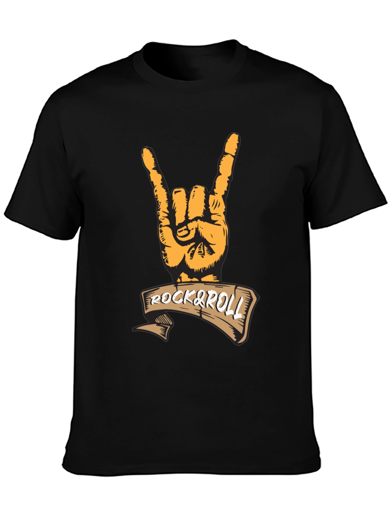 Black Rock & Roll Graphic T-Shirt - Black view 3
