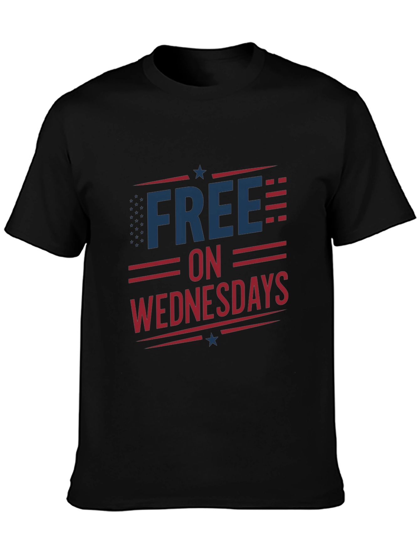 Black Free on Wednesdays T-Shirt view 3