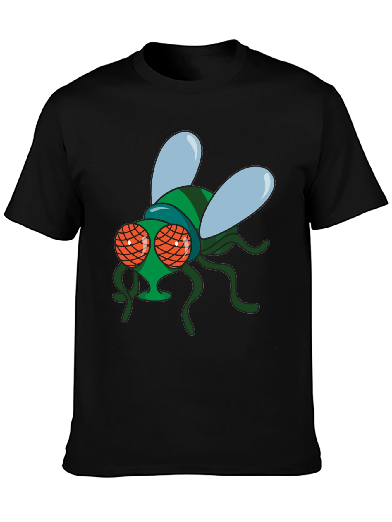 Black Fly Graphic Black T-Shirt view 3