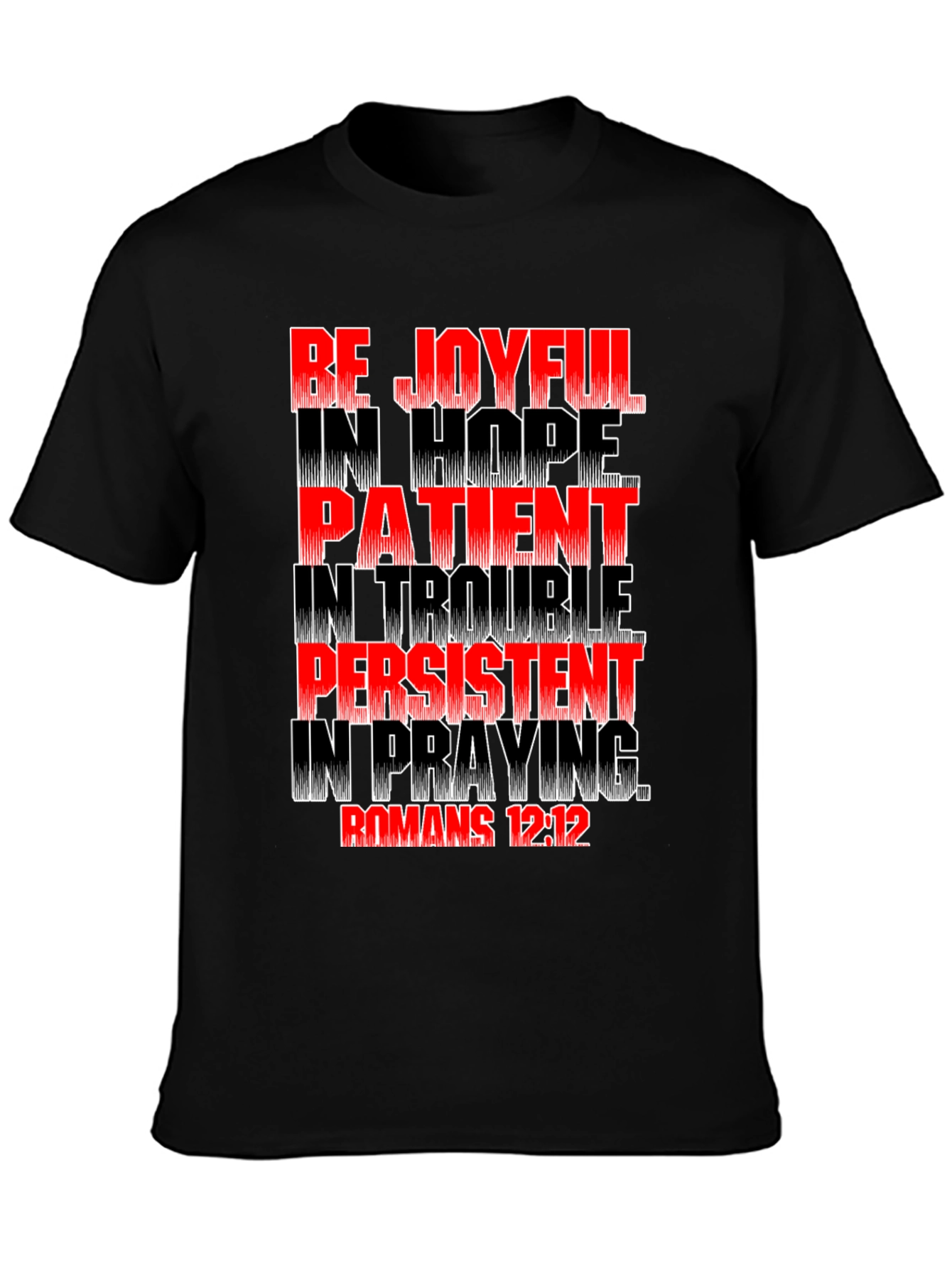 Black Be Joyful in Hope Graphic T-Shirt view 3