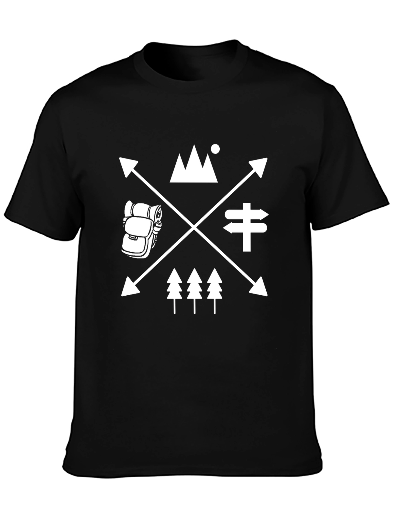 Black Outdoor Adventure Graphic T-Shirt view 3