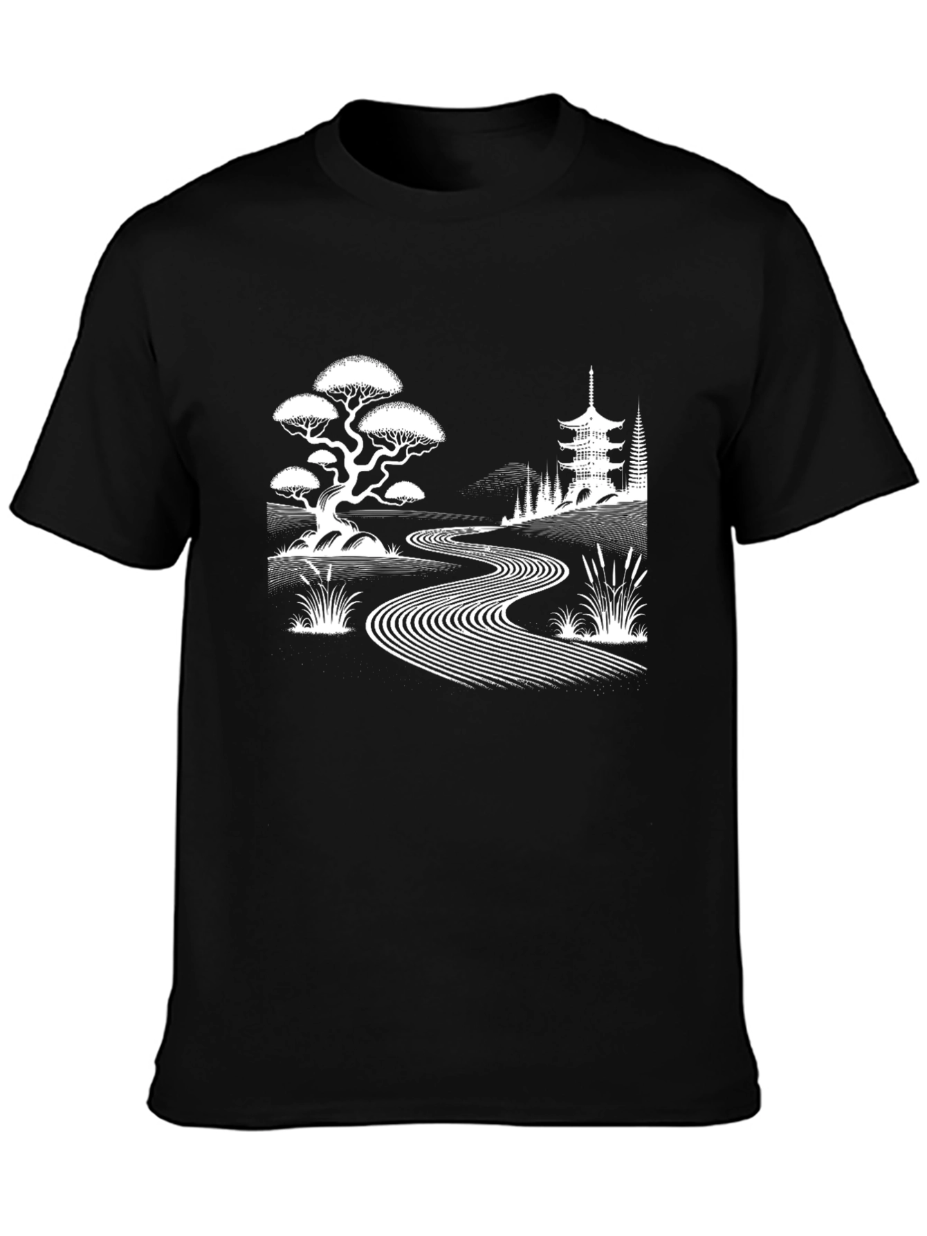 Black Zen Garden Graphic Tee view 3