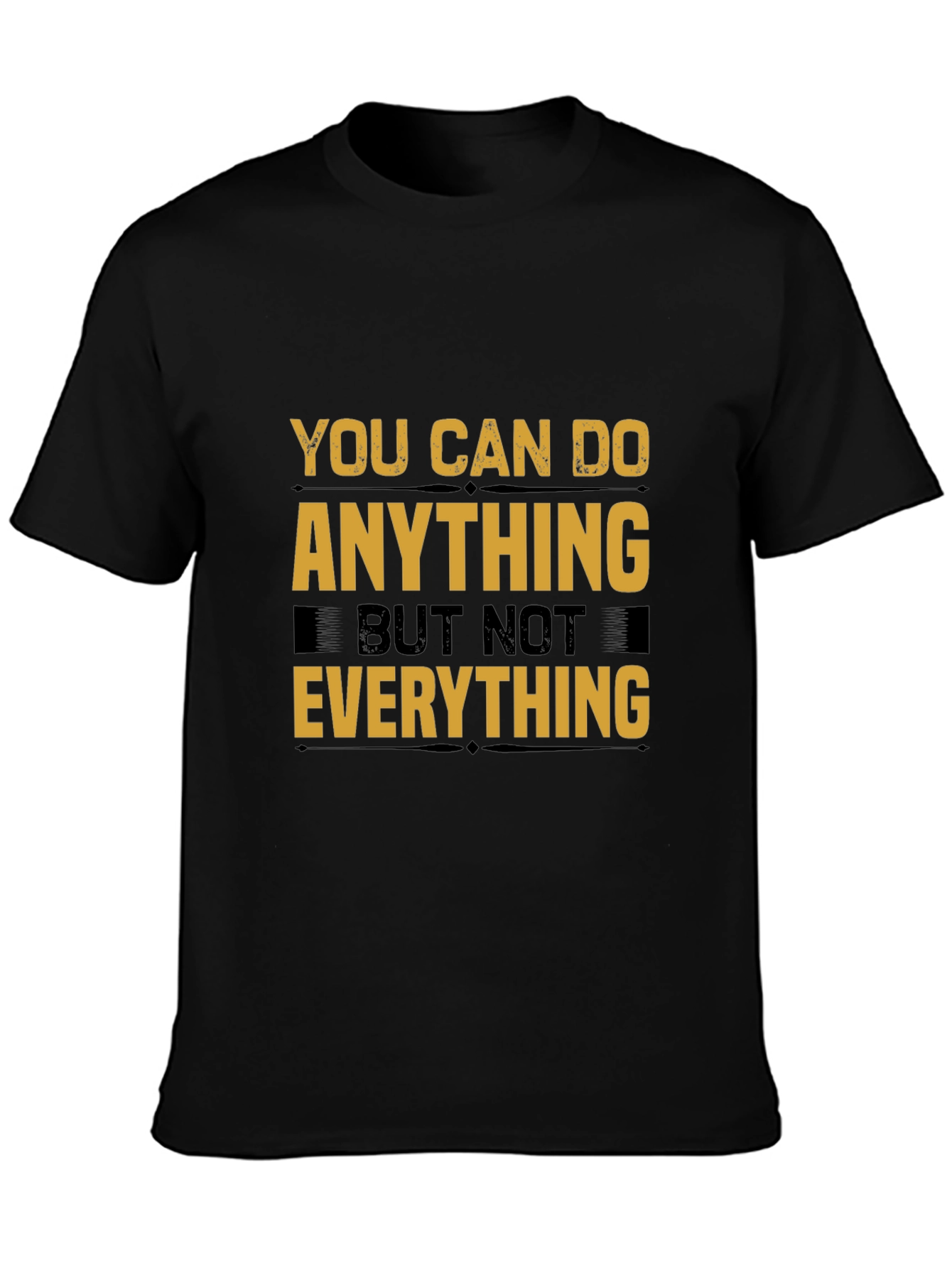 Black Motivational T-Shirt: You Can Do Anything Tee view 3