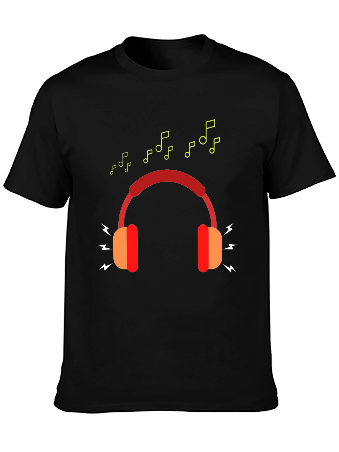 Black Stylish Music Lover's Graphic T-Shirt view 3